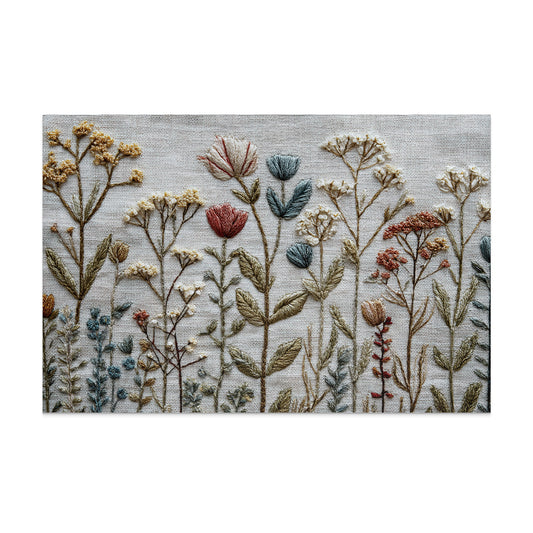 Stitched Wildflower Garden Meadow Floral Embroidery product type