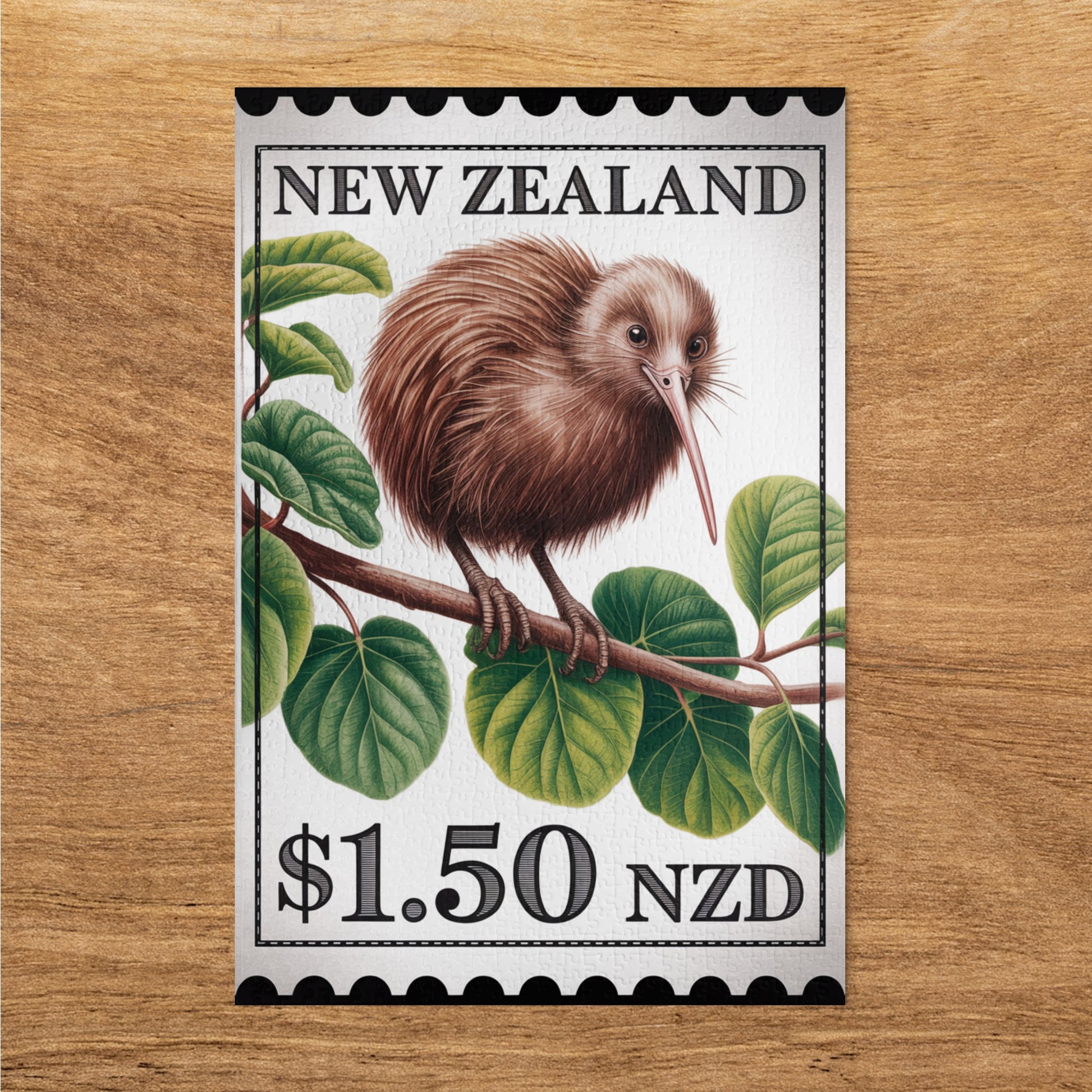 New Zealand Kiwi Bird Postage Stamp Print Wall Art