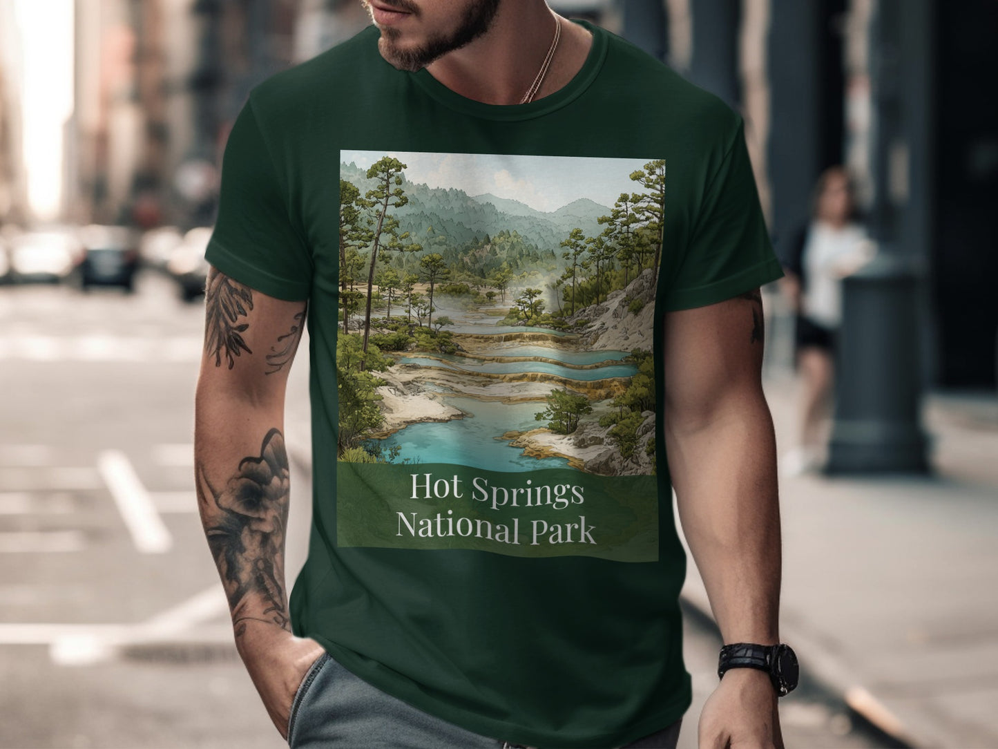 Hot Springs National Park Scenic Green T-Shirt