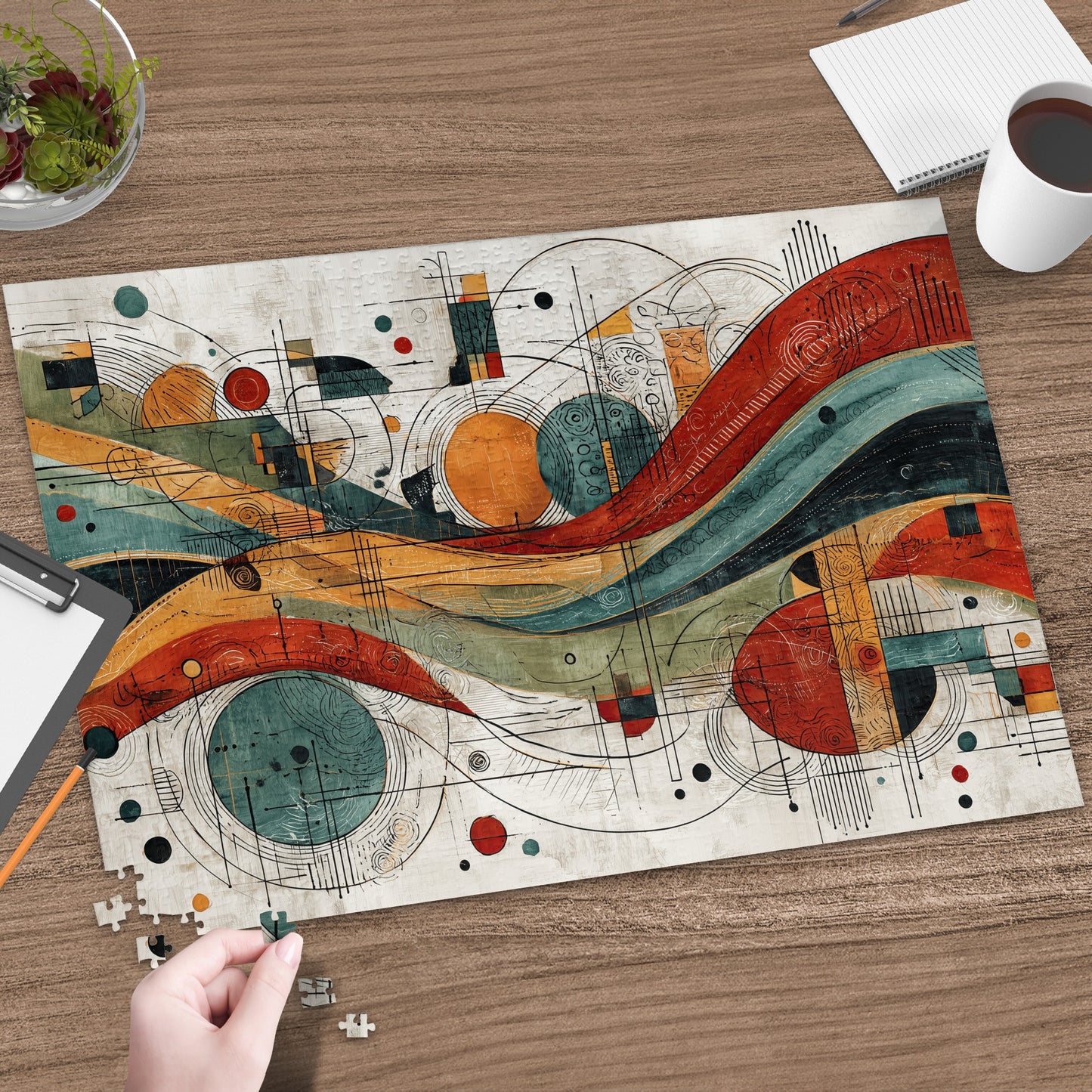 Abstract Geometric Swirls Colorful Design Jigsaw product type

abstract puzzle
geometric puzzle
colorful puzzle
modern puzzle
art puzzle
jigsaw puzzle
adult puzzle
brain game
mind challenge
home decor
gift idea
relaxation
fun activity
unique puzzle
contemporary art
swirl design
vibrant colors
line art
creative gift
leisure activity