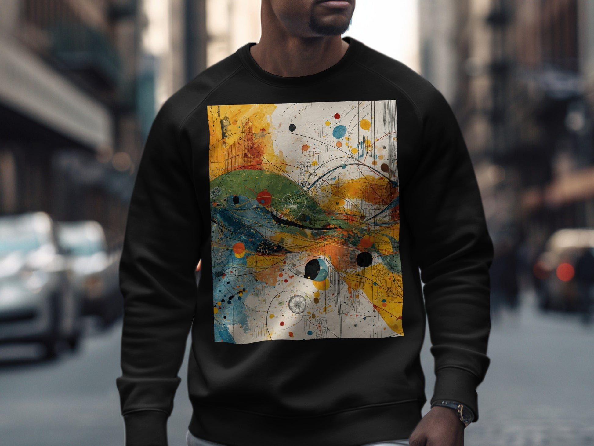 Dynamic Abstract Artistic Graphic Splatter Sweatshirt product type
Abstract art
Colorful print
Vibrant design
Modern graphic
Artistic splash
Unique artwork
Streetwear style
Urban fashion
Contemporary art
Bold statement
Graphic tee
Abstract pattern
Painterly print
Splatter design
Expressive art
Casual wear
Everyday style
Creative print
Unisex sweatshirt
Printed pullover