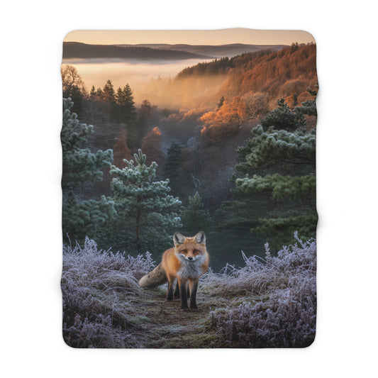 Bold Print Sherpa Blanket 60x80 | Statement Throw Blanket | Unique Home Gift