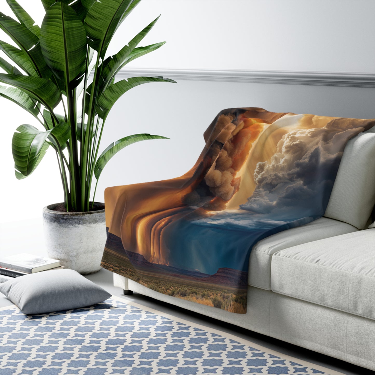 Cozy Sherpa Throw Blanket 60x80 | Plush Fleece Blanket | Unique Gift Idea