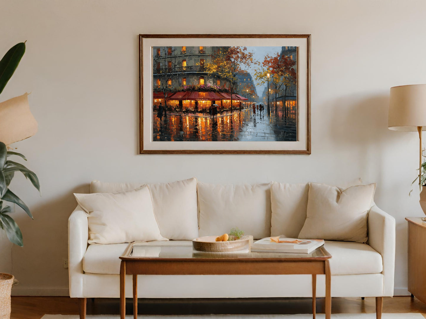 Rainy Parisian Street Scene Cafe Lights product type

Cityscape
Street scene
Paris art
European city
Rainy day
Wet street
Reflections
Night scene
Cafe painting
Bistro art
Autumn leaves
Fall colors
Umbrellas people
Impressionist style
Oil painting
Wall decor
Home accent
Framed art
Urban landscape
Evening glow