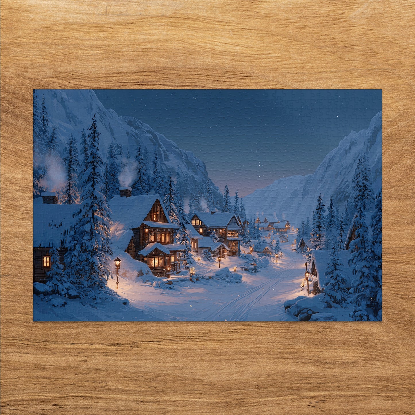 Cozy winter village night mountain landscape puzzle
winter
village
snow
christmas
holiday
mountain
cabin
night
landscape
cozy
festive
pine trees
illustration
art
puzzle
scenery
snowy village
christmas lights
winter wonderland
evening scene