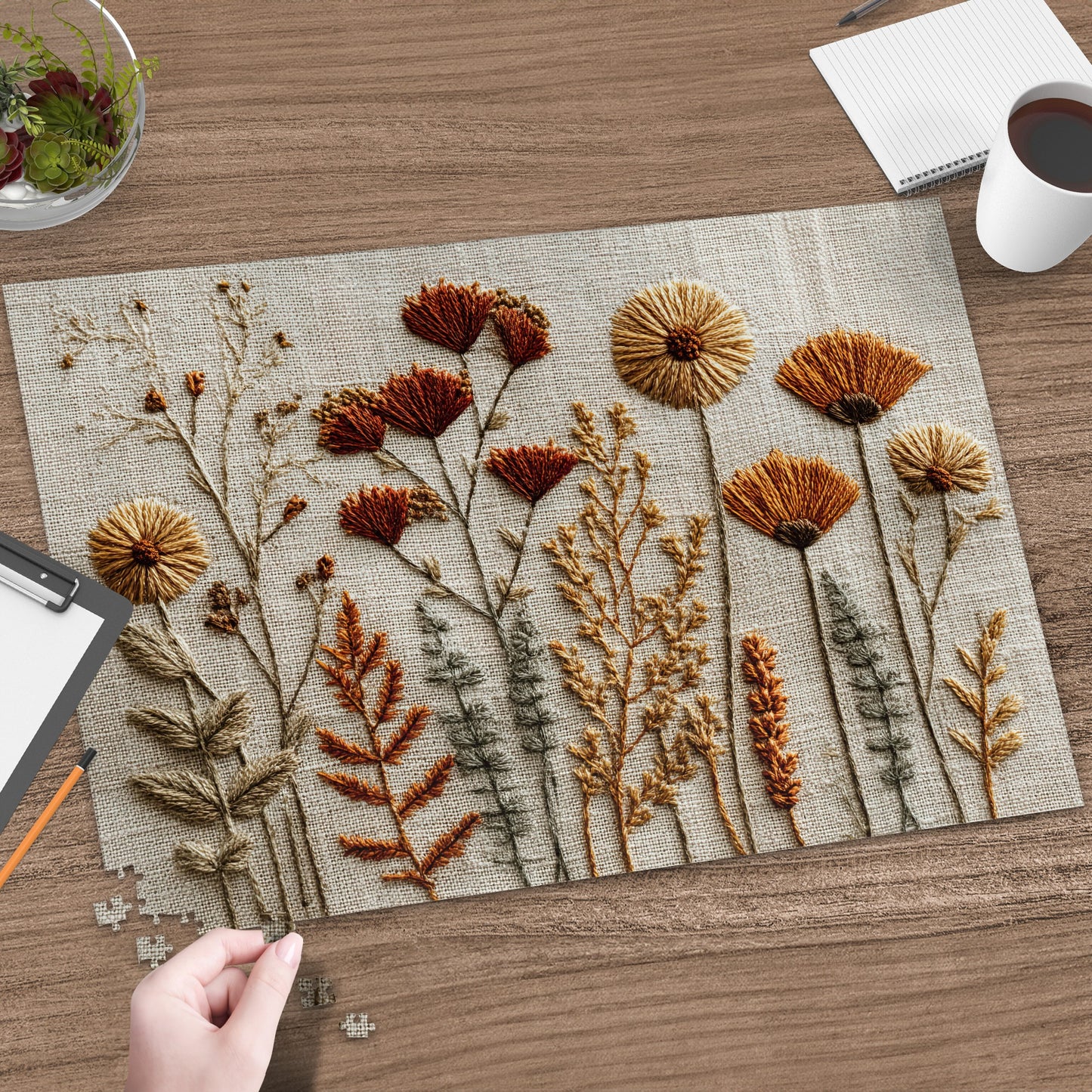 Nature-Inspired Floral Jigsaw Puzzle for Relaxation