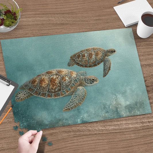 Sea Turtles Swimming in Ocean Jigsaw Puzzle