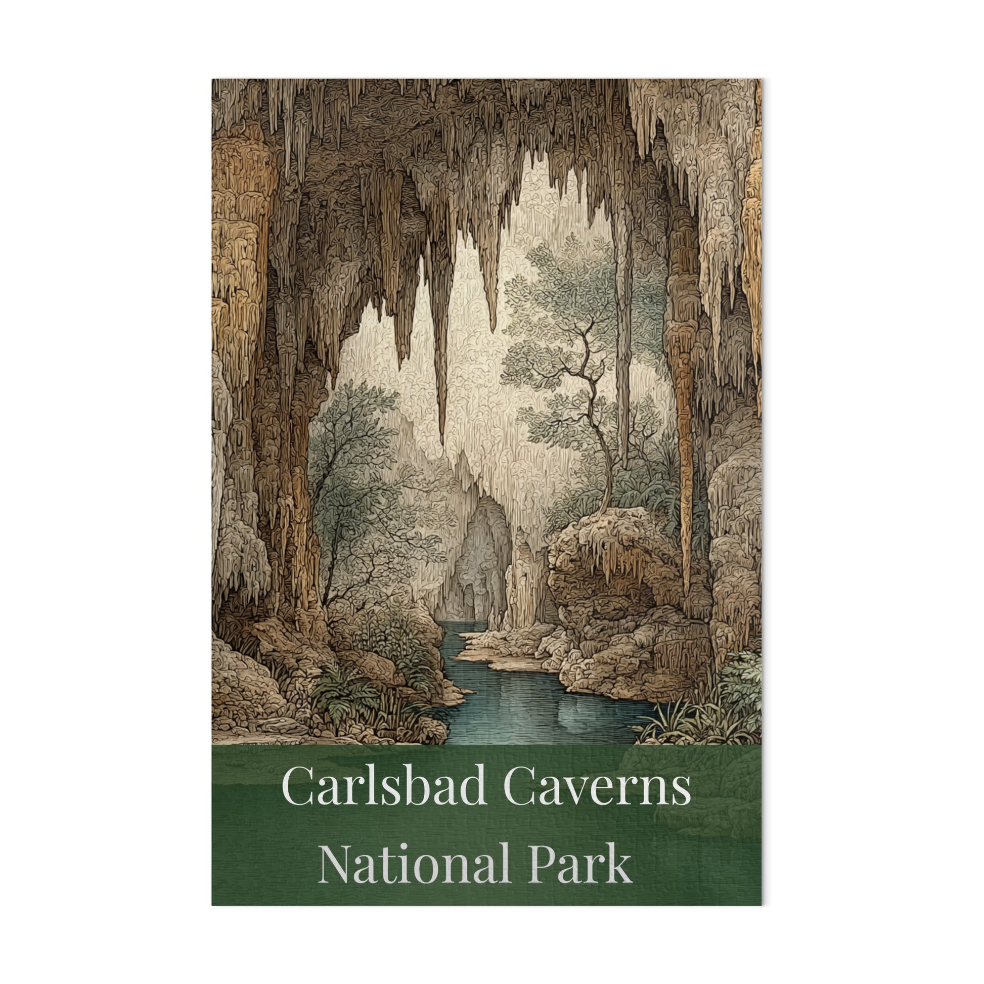 Carlsbad Caverns National Park Scenic Art Poster