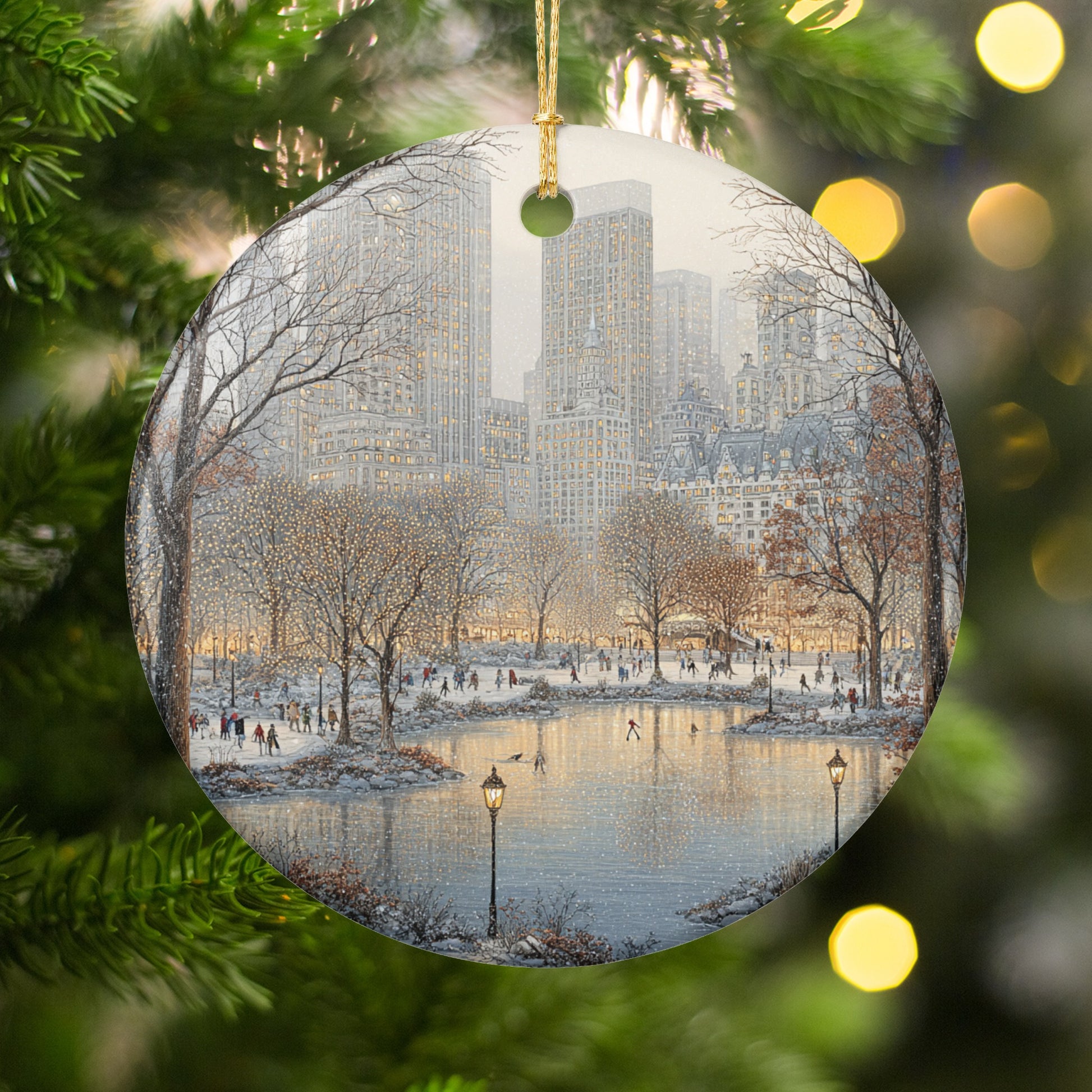 Winter Wonderland Skating Rink Decorative Ornament