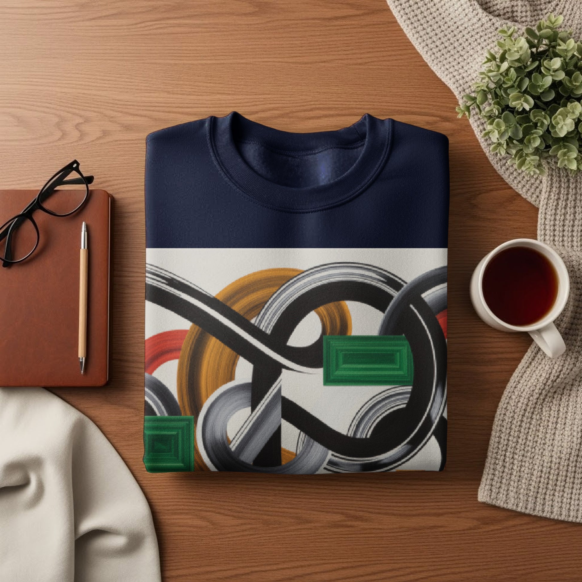 Colorful Abstract Design Sweatshirt for Perfect Style