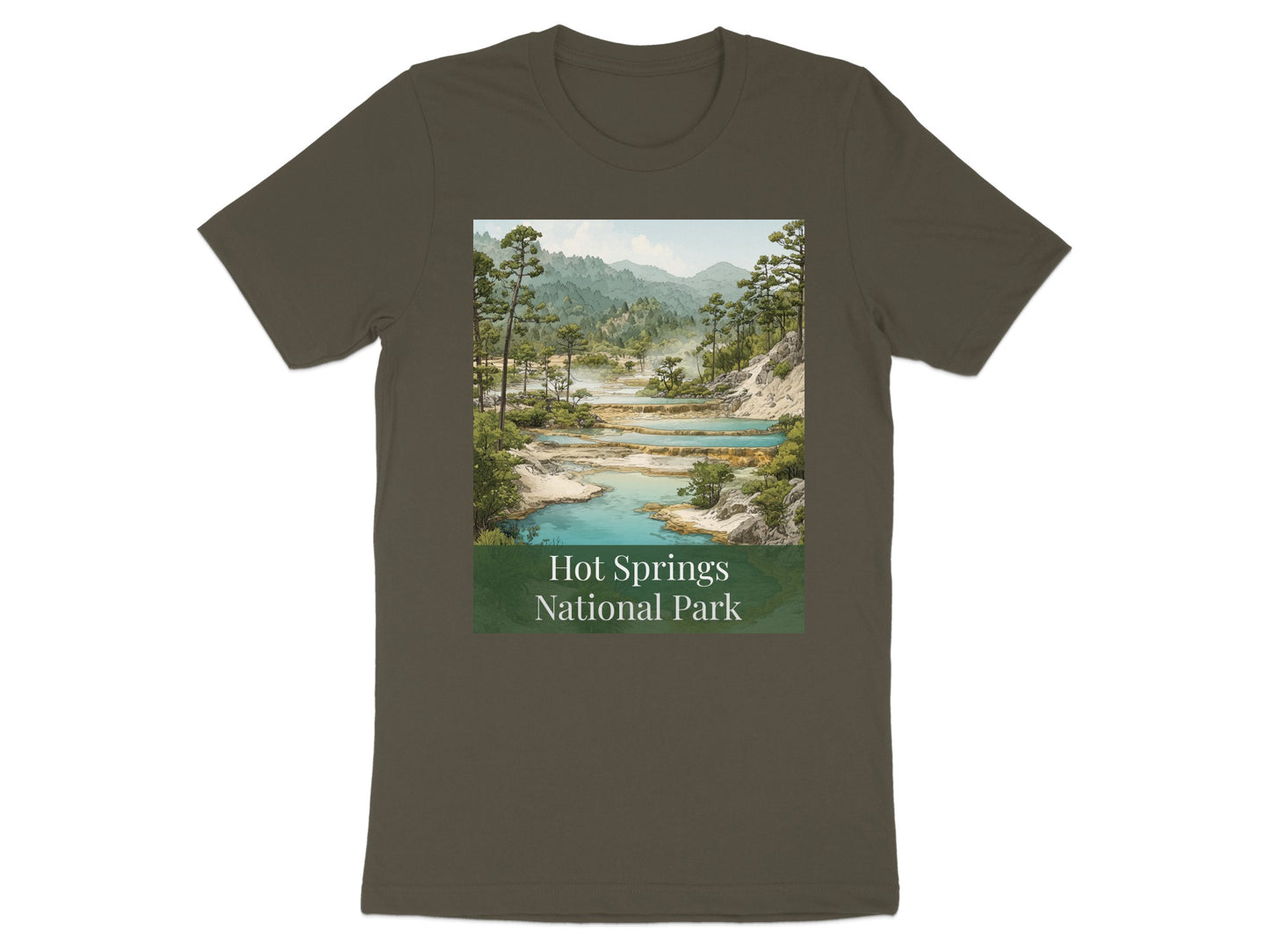 Vintage Artistic Hot Springs National Park T-shirt