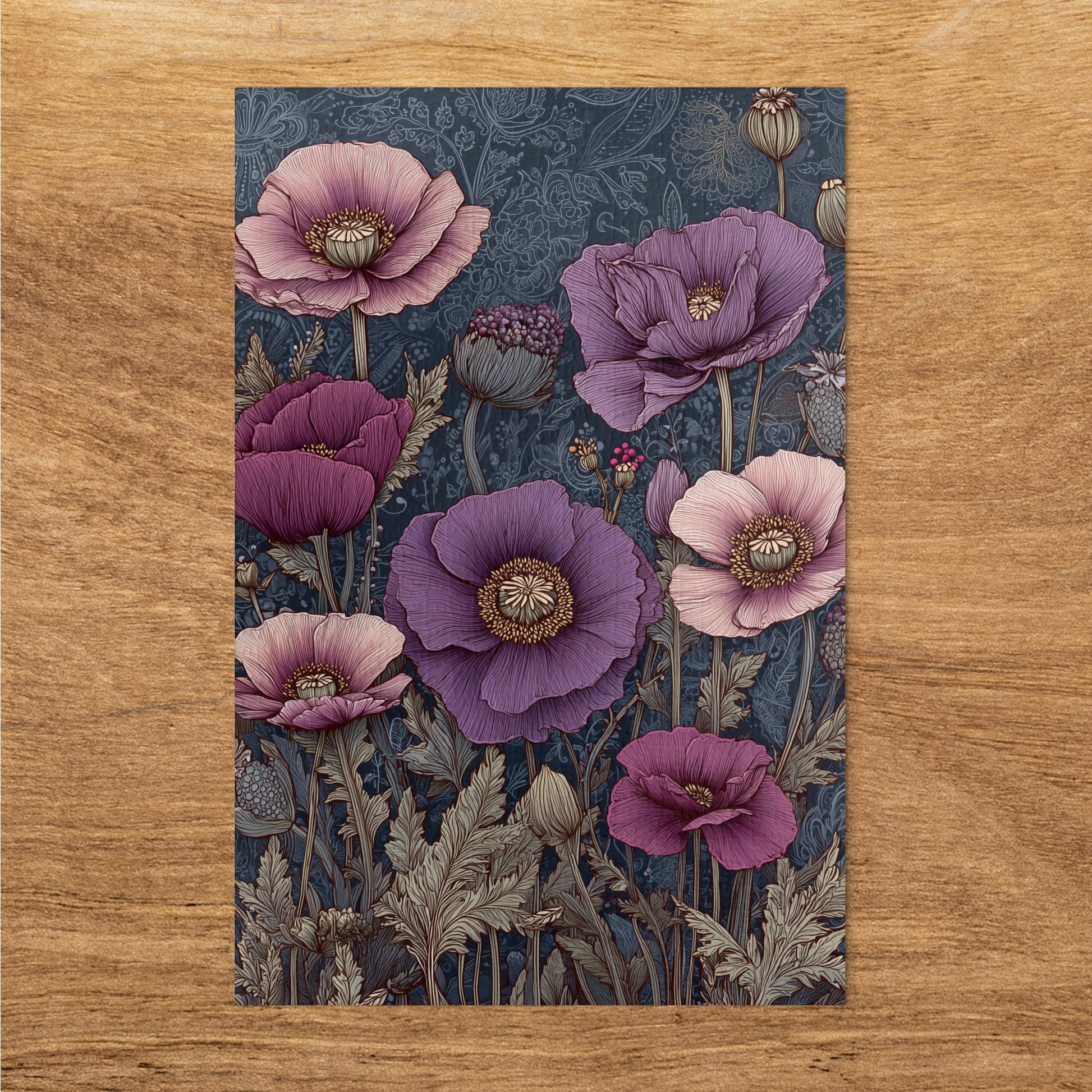 Vintage Botanical Floral Illustration Wall Art Decor