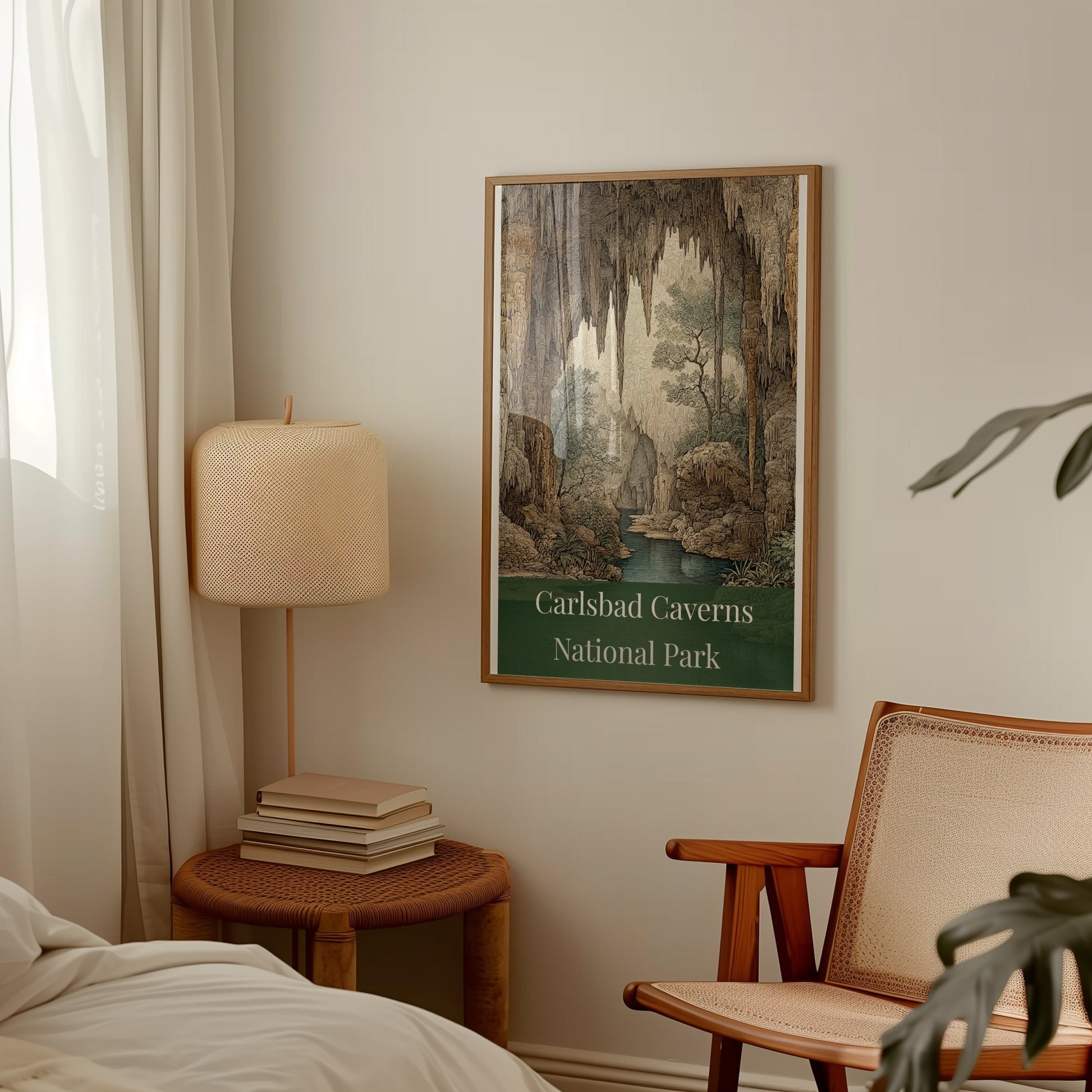 Carlsbad Caverns National Park Vintage Poster Art