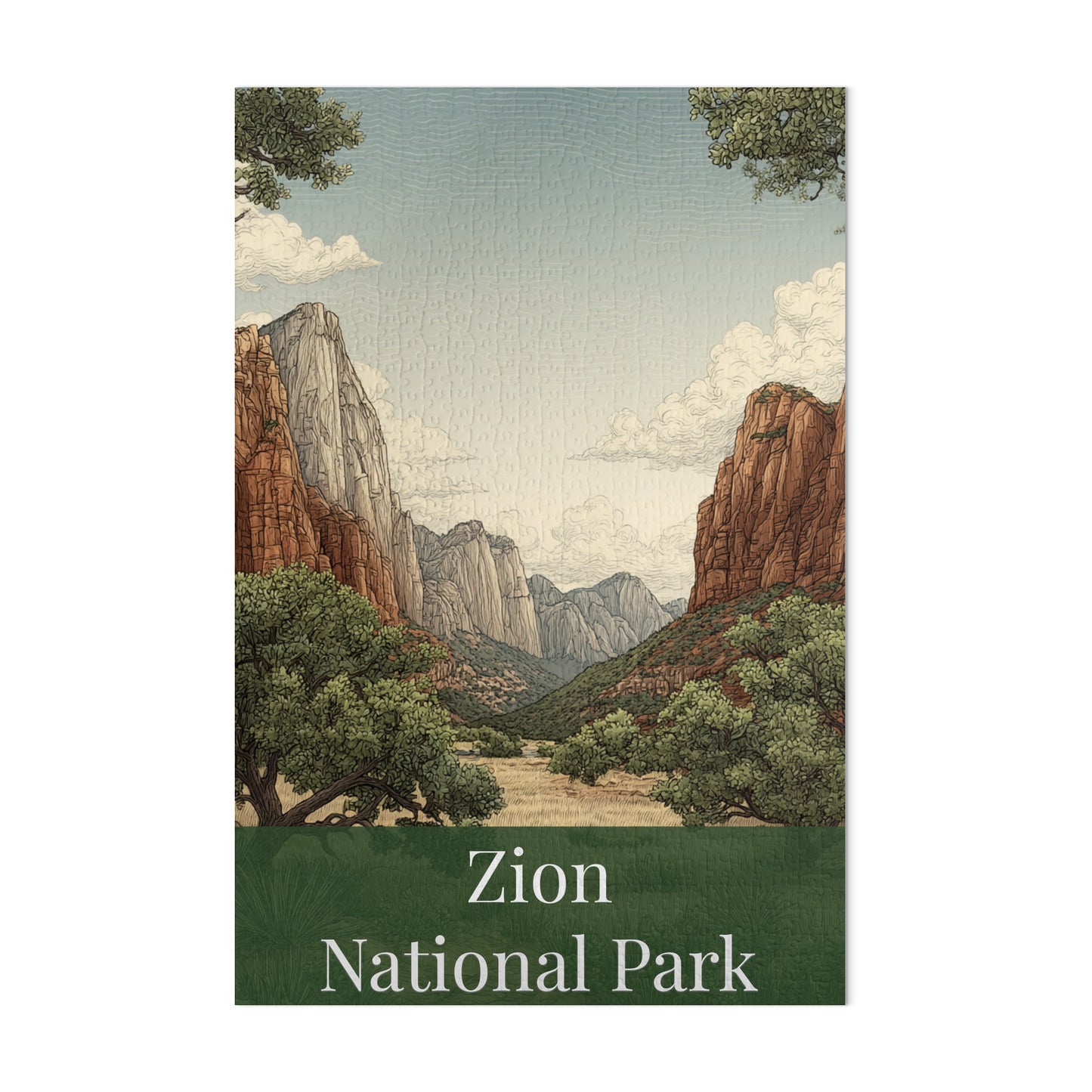 Zion National Park Scenic Print Landscape Art