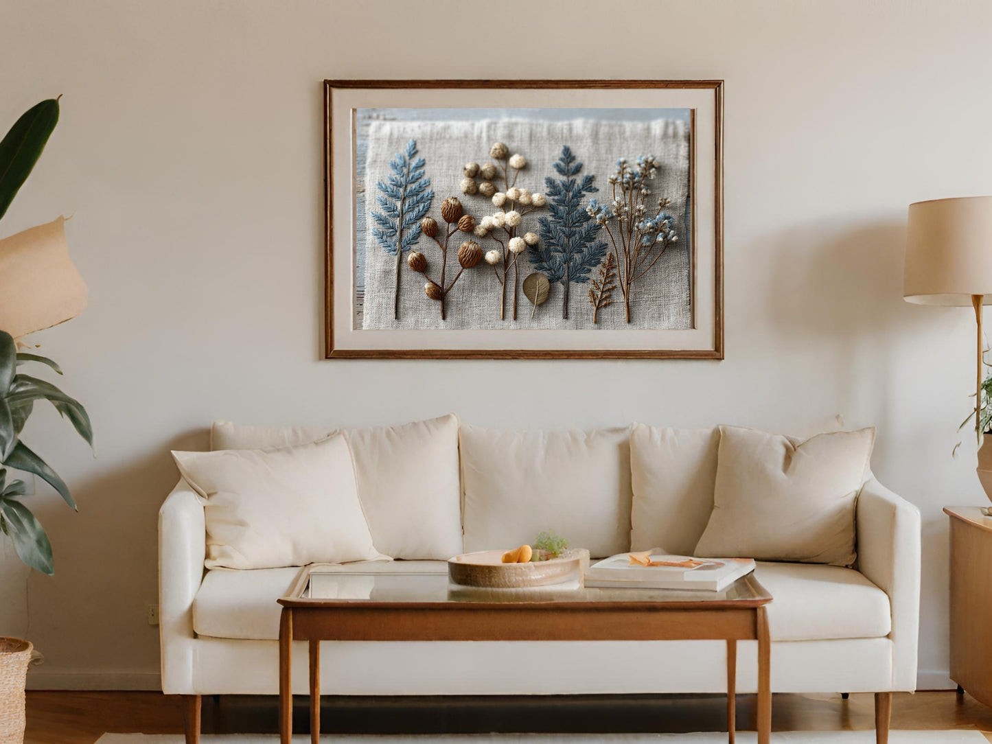 Nature Inspired Botanical Wall Art for Modern Living Room