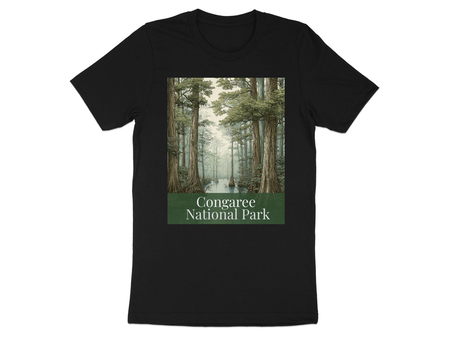 Congaree National Park Graphic Black Tee Shirt