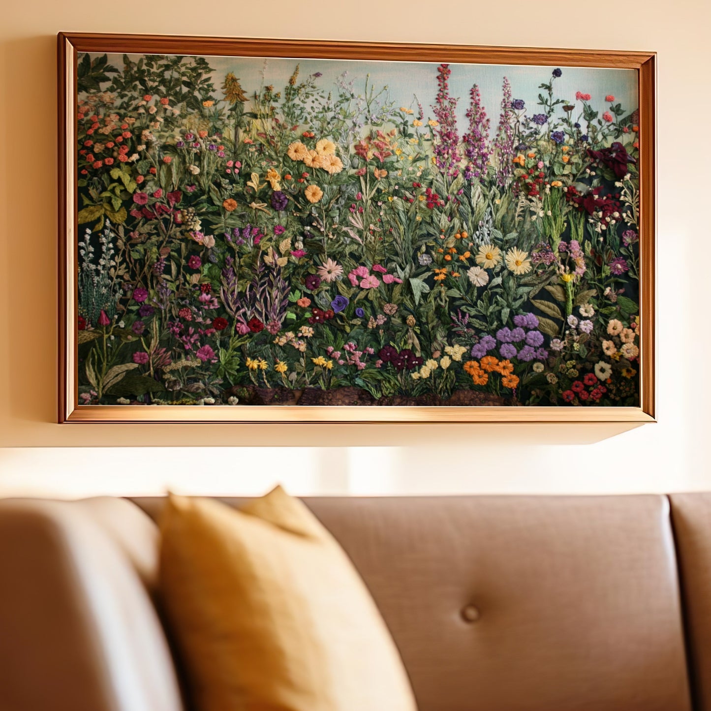 Beautiful Framed Floral Garden Art for Your Living Room