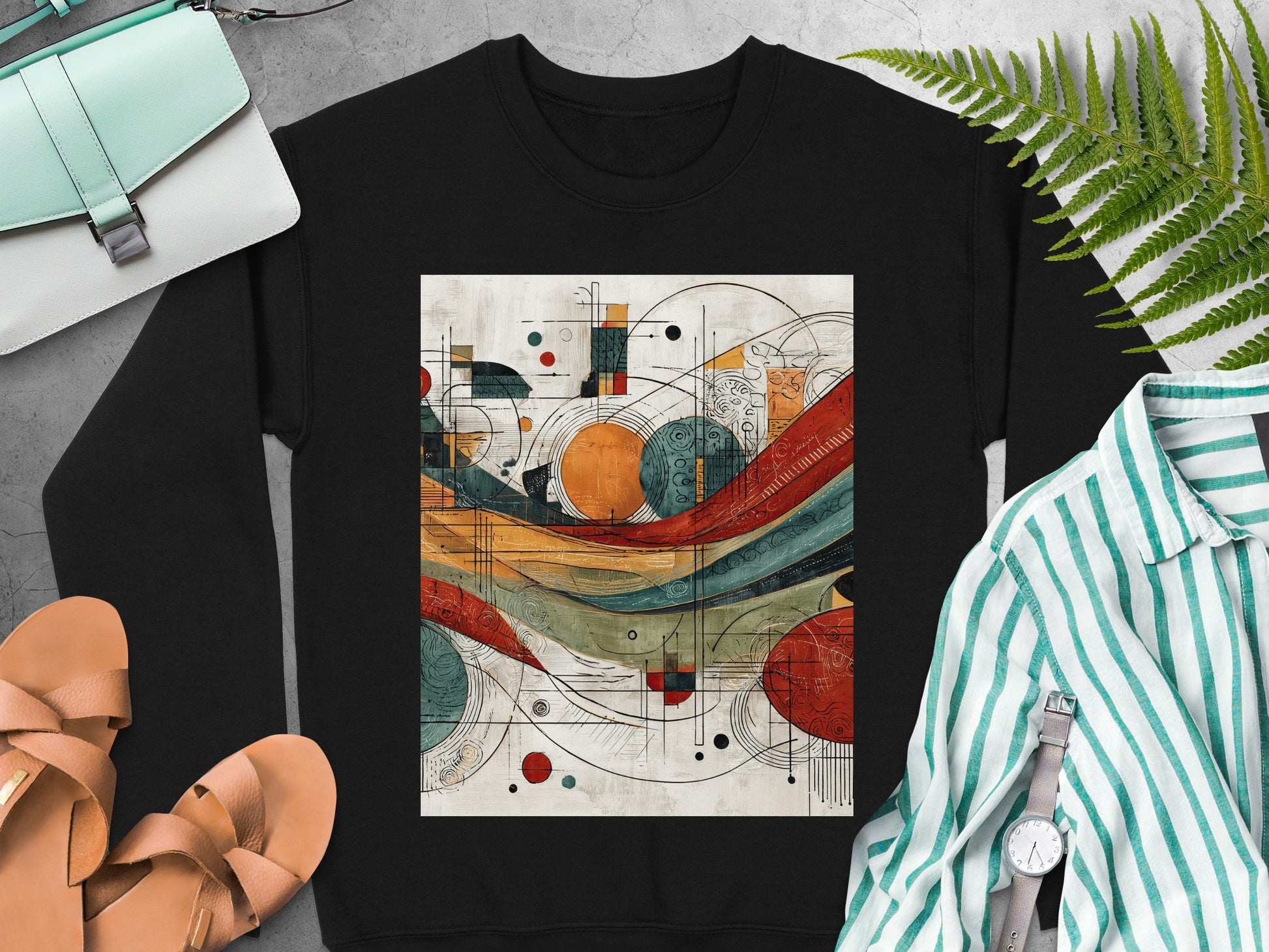 Modern Abstract Artistic Geometric Pattern Sweatshirt product type