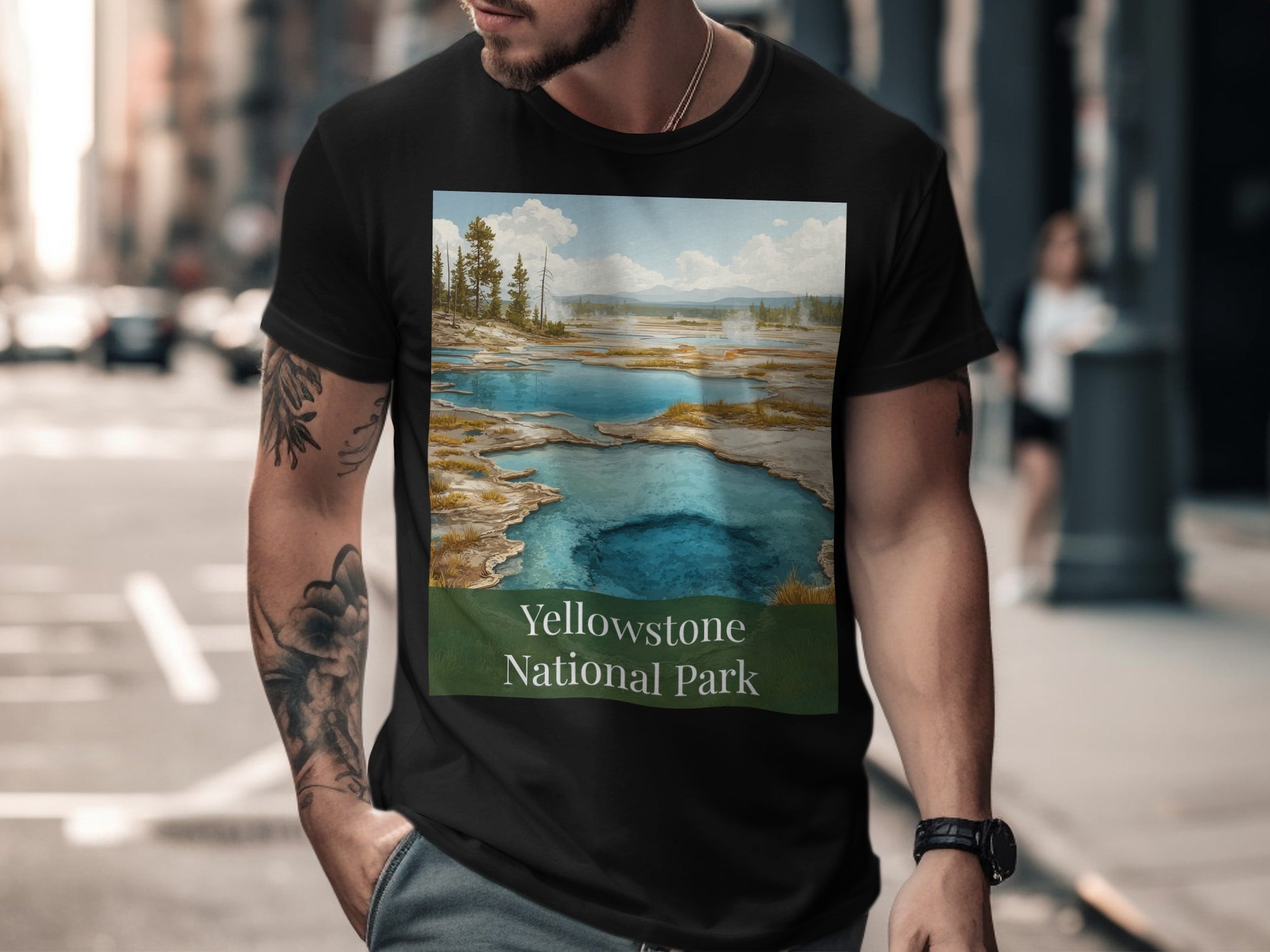 Scenic Yellowstone National Park Graphic TShirt