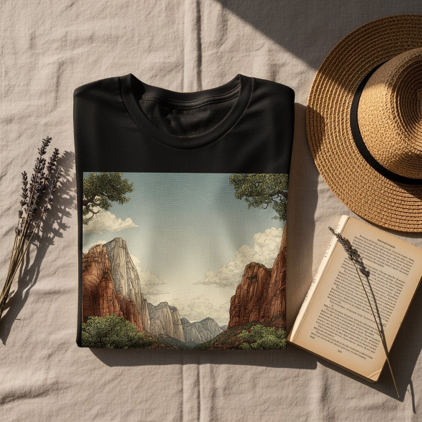 Scenic Mountain Landscape Creative Design Shirt
