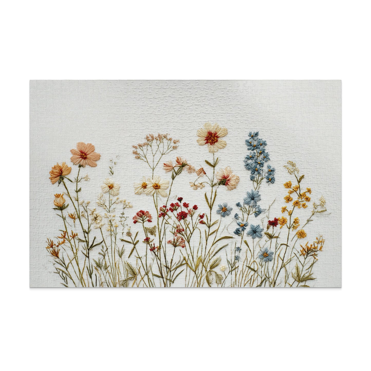 Vibrant Wildflower Stitchwork Botanical Artwork product type