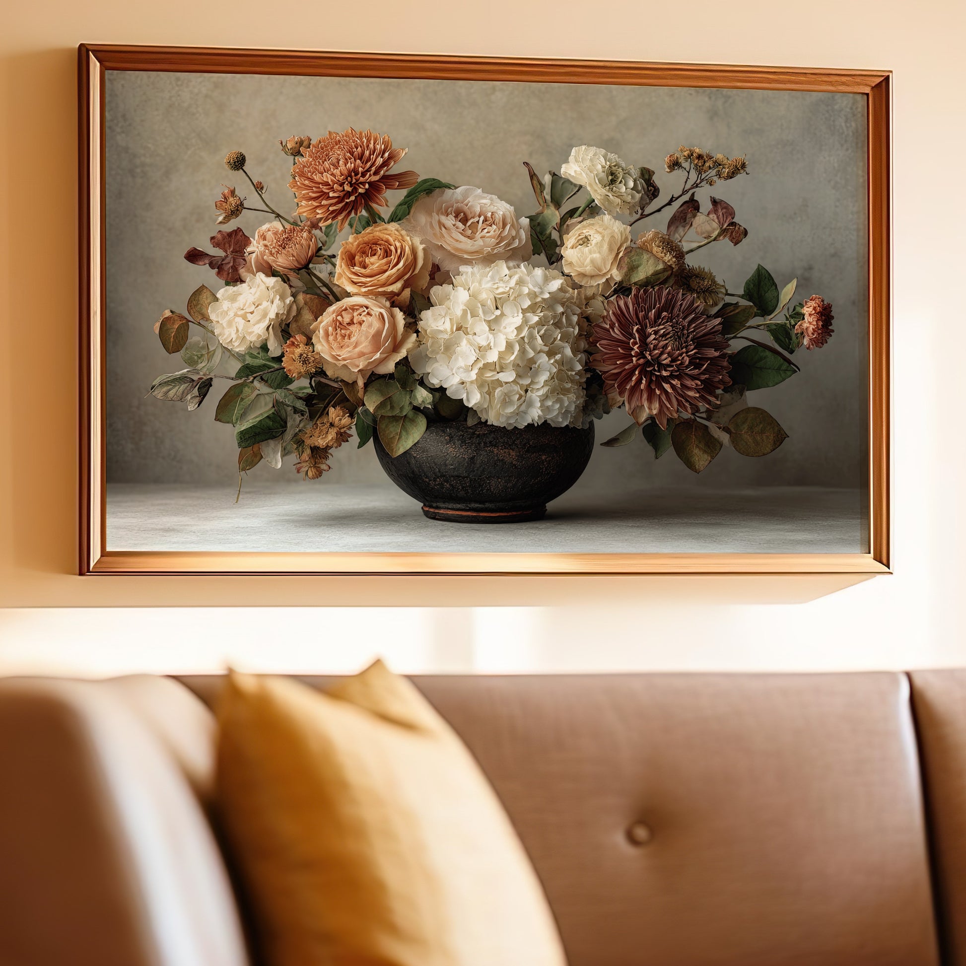 Elegant Floral Painting Framed Wall Art Decor Product