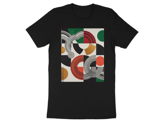 Abstract Geometric Shapes Multicolor T-Shirt Design