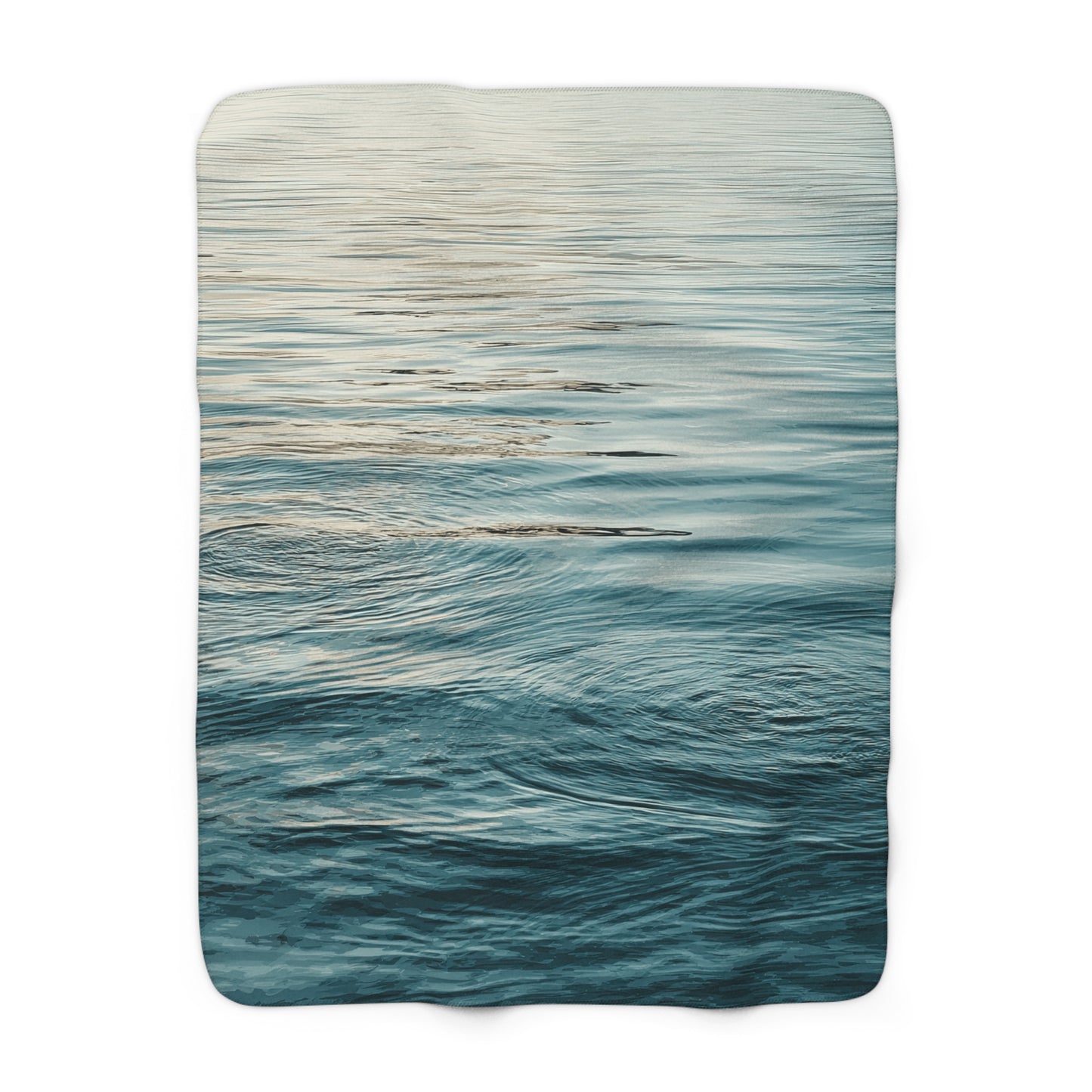 Ocean Waves sherpa blanket — cozy seaside fleece throw, beach lover gift, nautical home decor