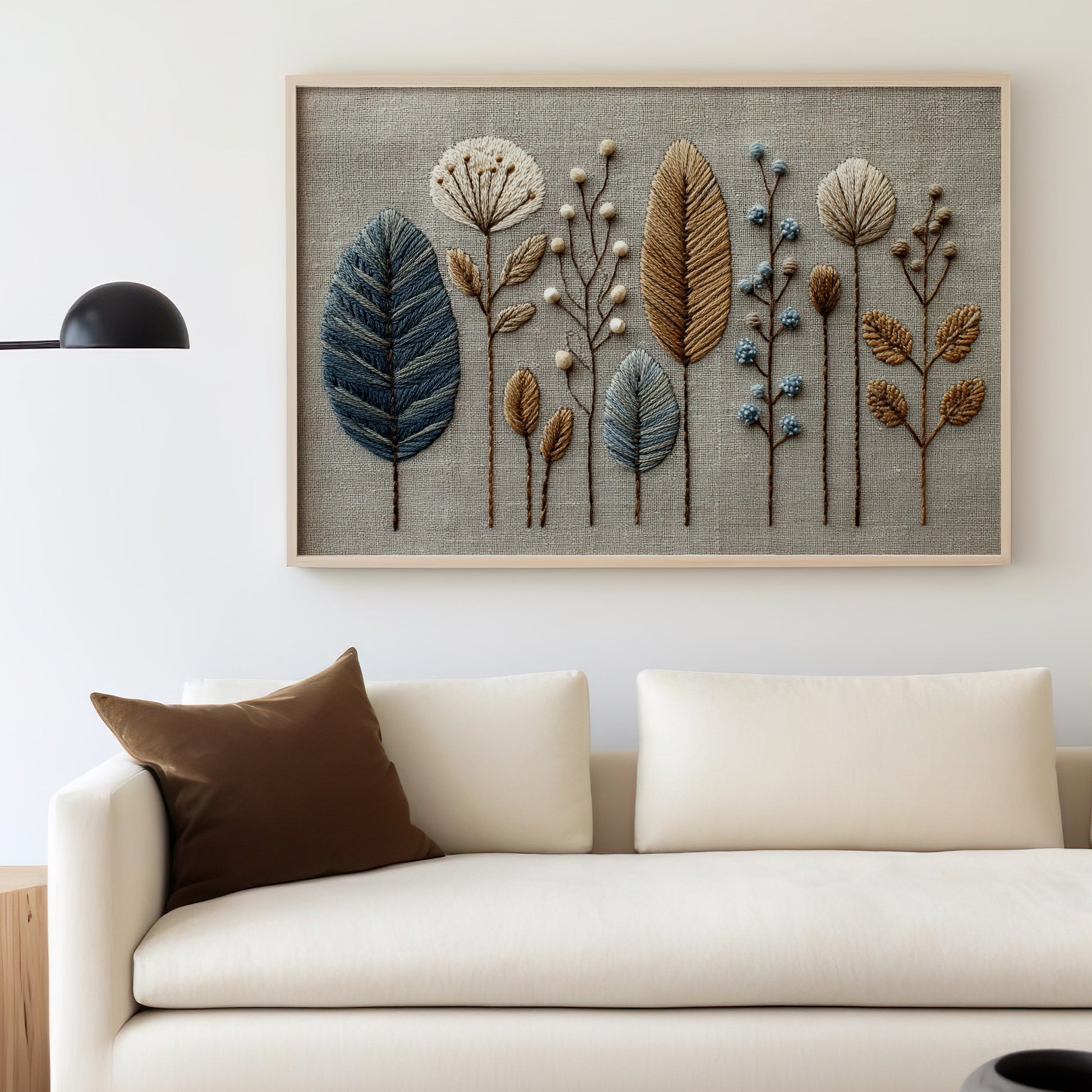 Elegant Floral Wall Art for Living Room Decoration