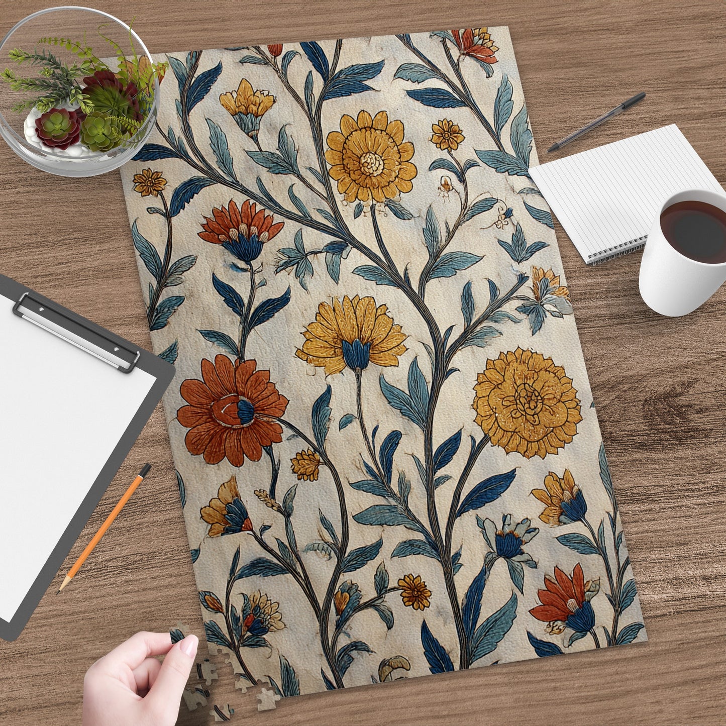 Vibrant Floral Bloom Pattern Jigsaw Puzzle