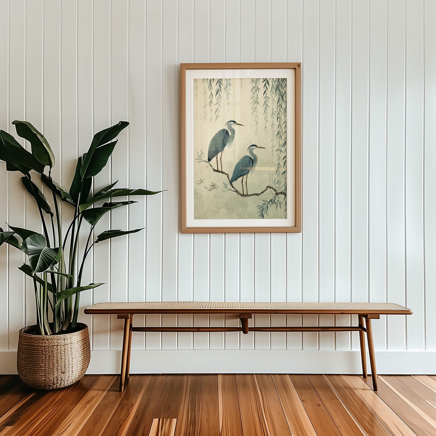 Elegant Wall Art with Birds in Minimalist Design