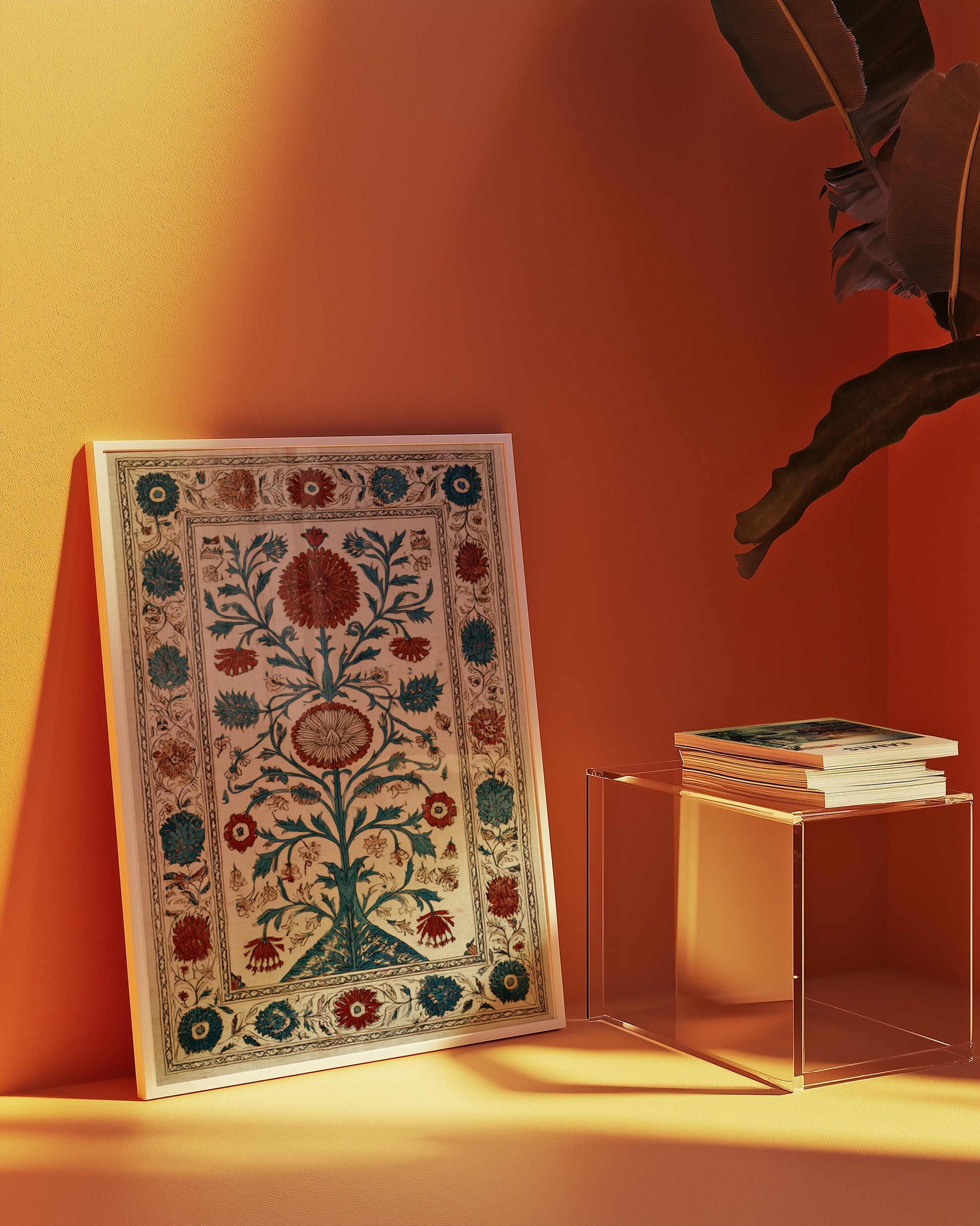 Colorful Intricate Botanical Art Wall Decor Painting