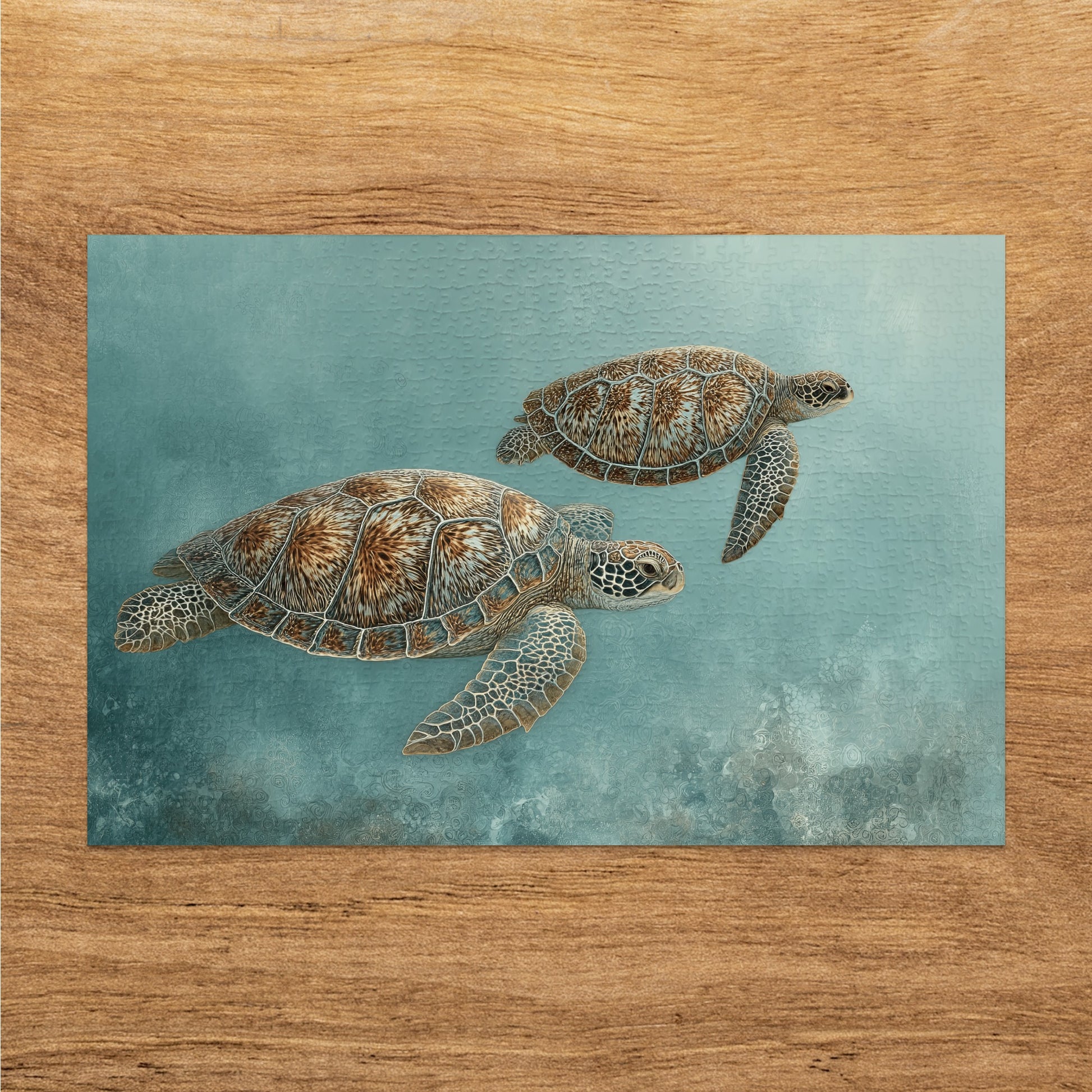 Beautiful Artwork of Sea Turtles in Ocean Scene product