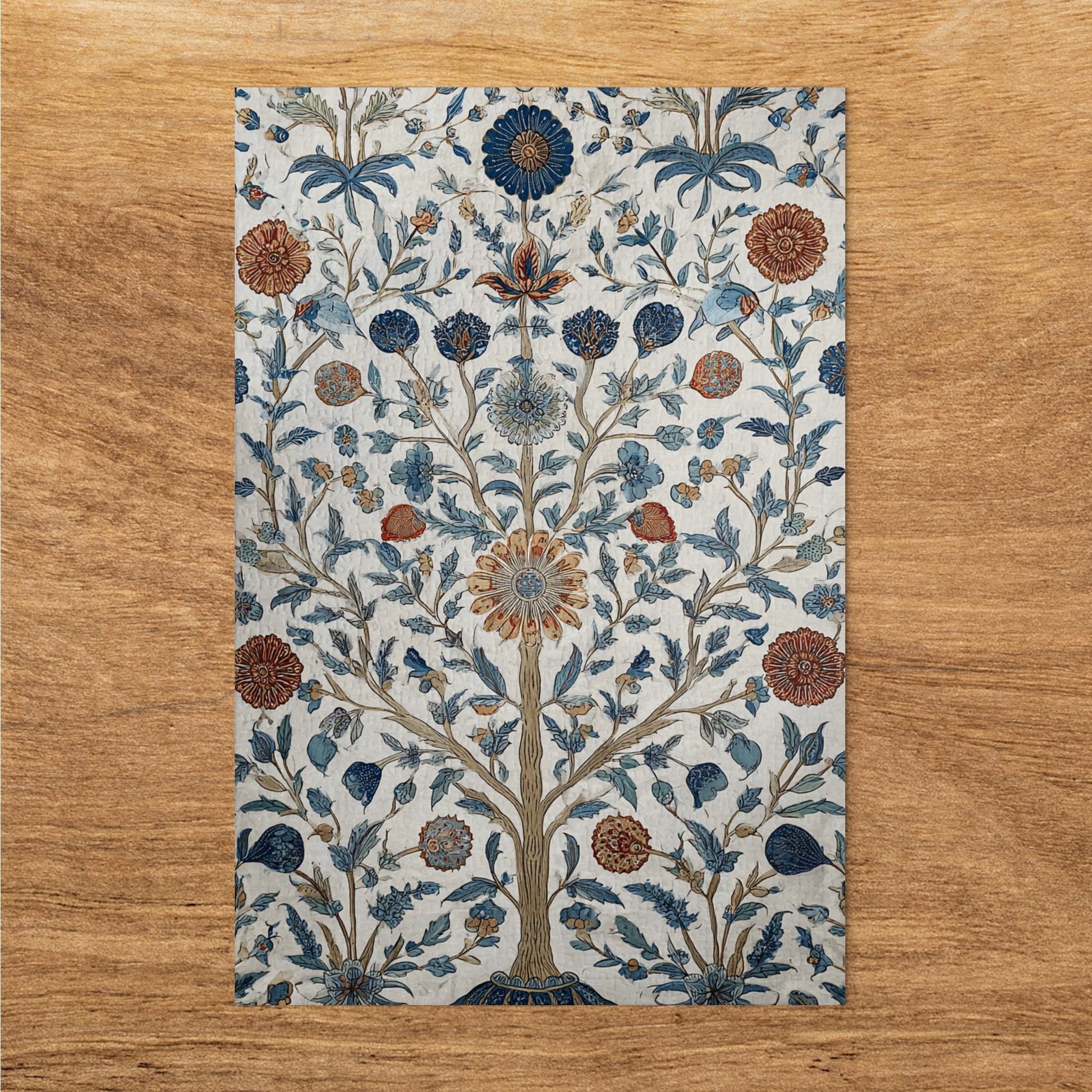 Intricate Tree of Life Tapestry with Floral Design Product
