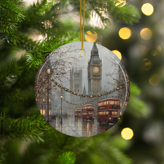 Westminster Scene with Double-Decker Buses product