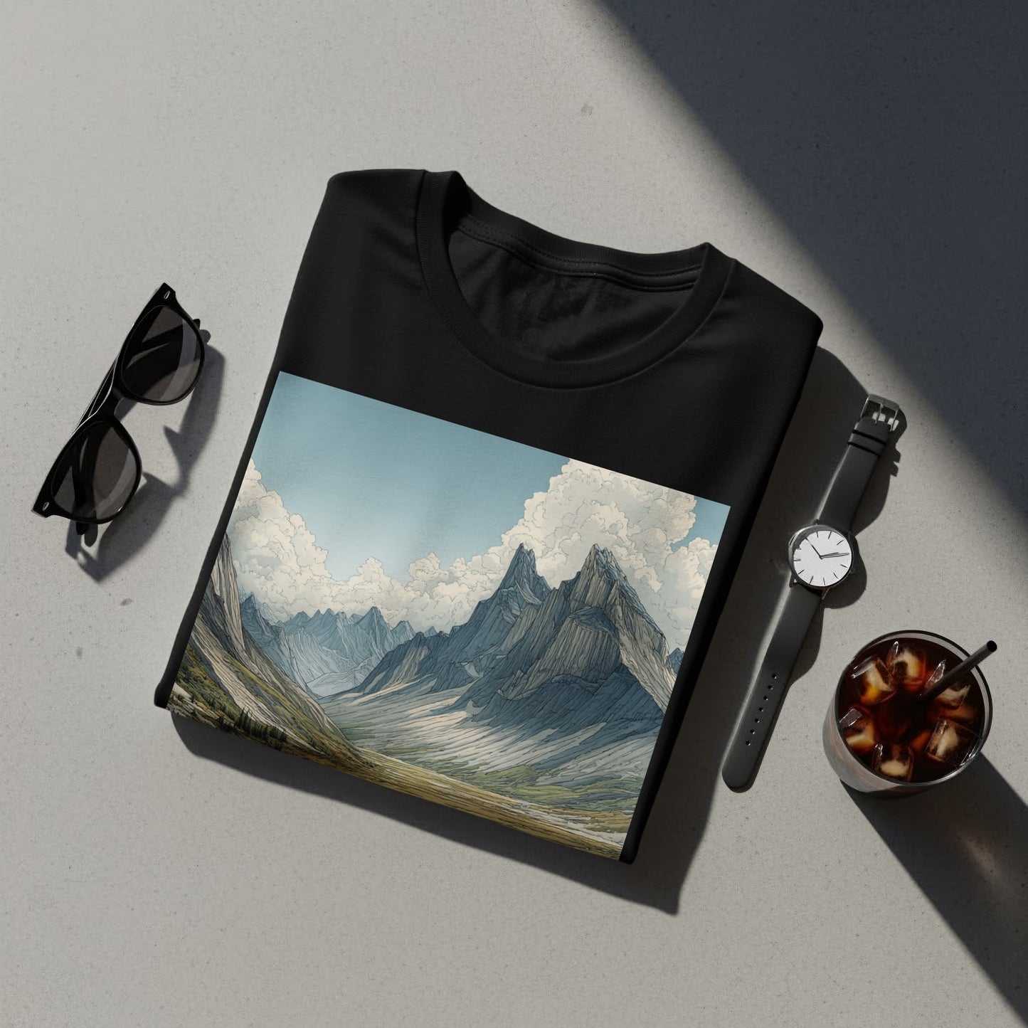 Stunning Mountain Landscape Print Shirt product