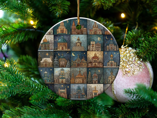 Christmas Puzzle Scene Ornament Christmas decor