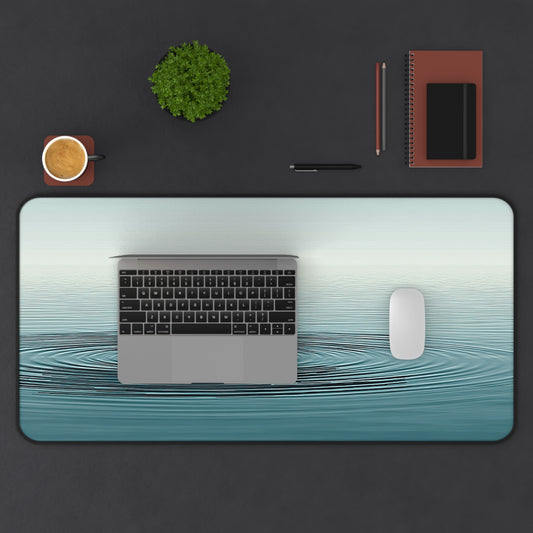 Calm Ripple Desk Mat — Minimal Ocean Water Desk Pad for Home Office