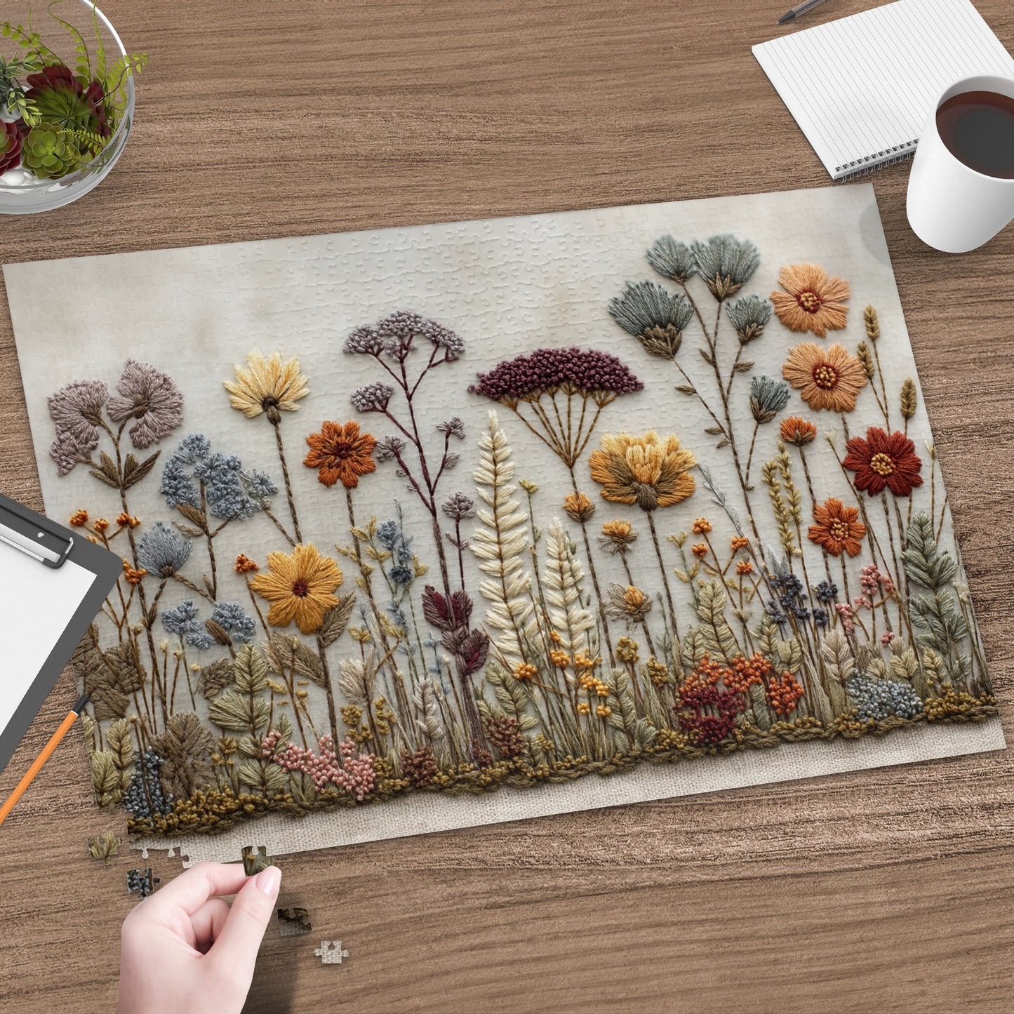 Beautiful Floral Field Design Puzzle for Nature Lovers