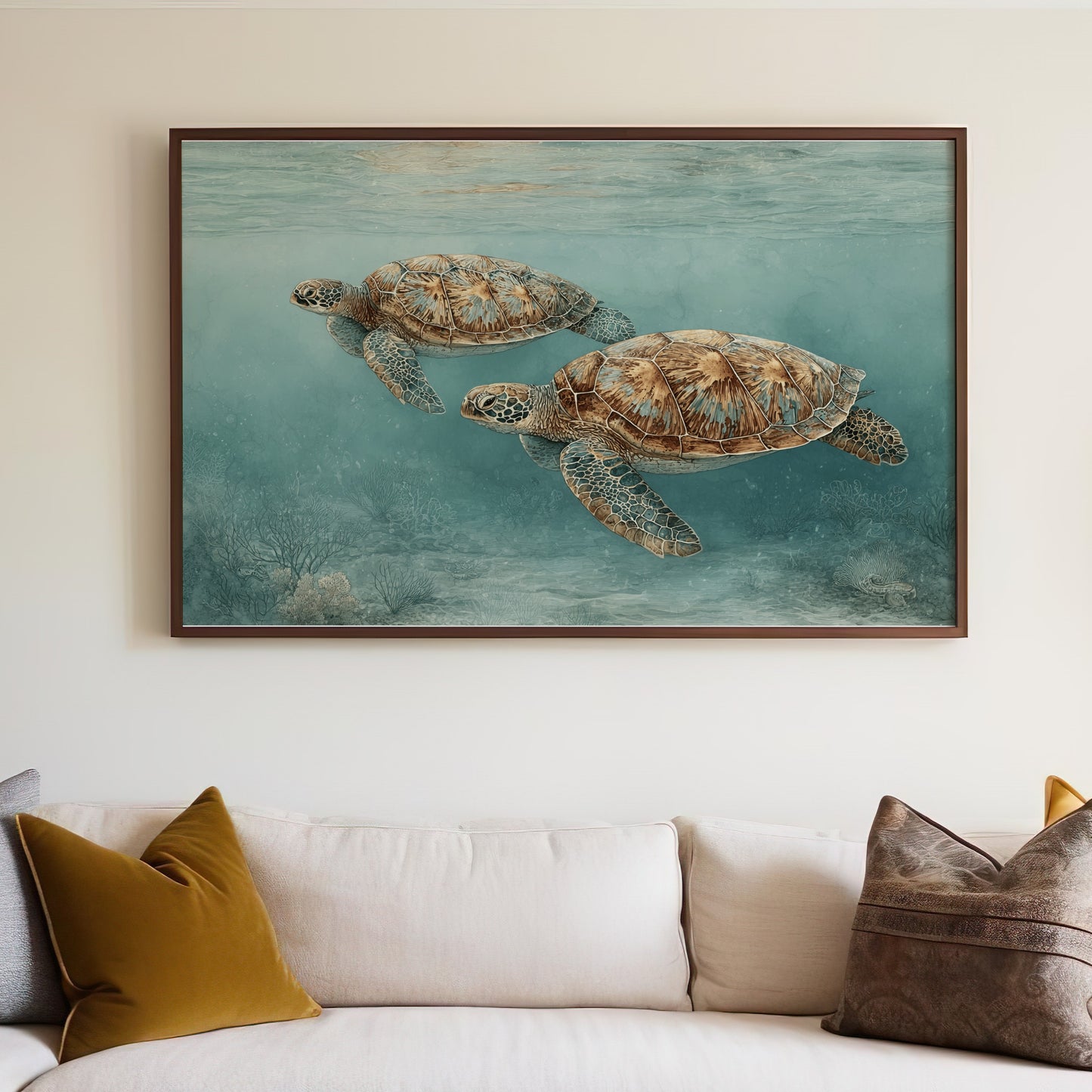 Tranquil Sea Turtles Wall Art Fine Ocean Decor