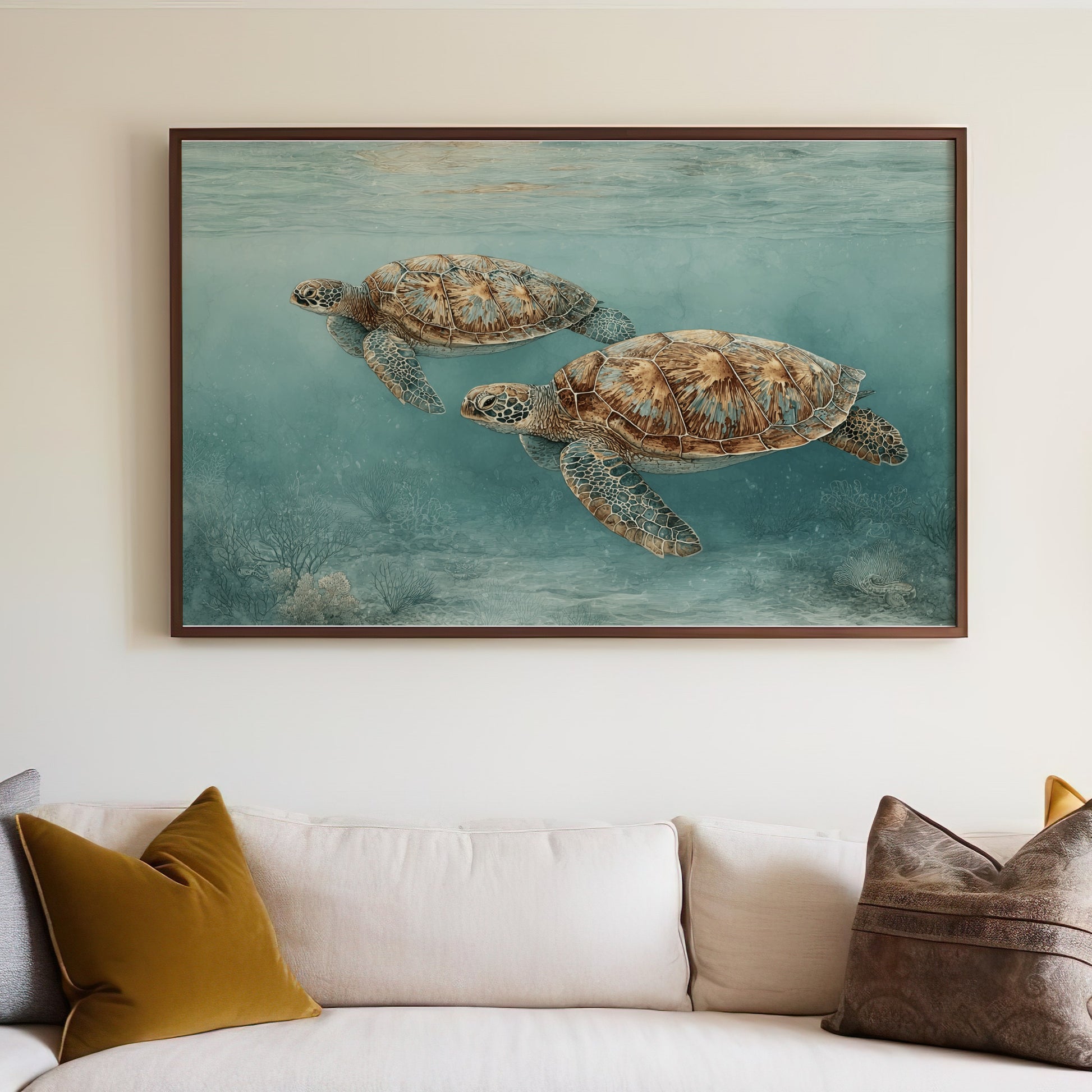 Tranquil Sea Turtles Wall Art Fine Ocean Decor