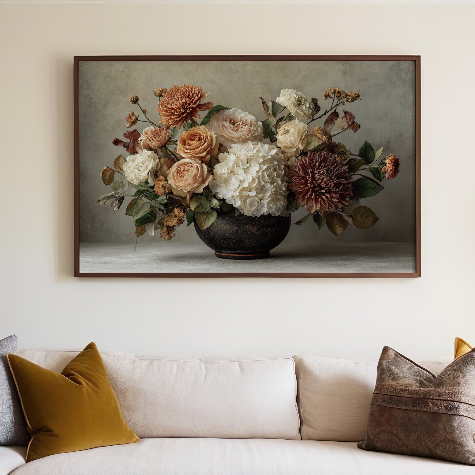 Elegant Floral Arrangement Art Print for Home Decor