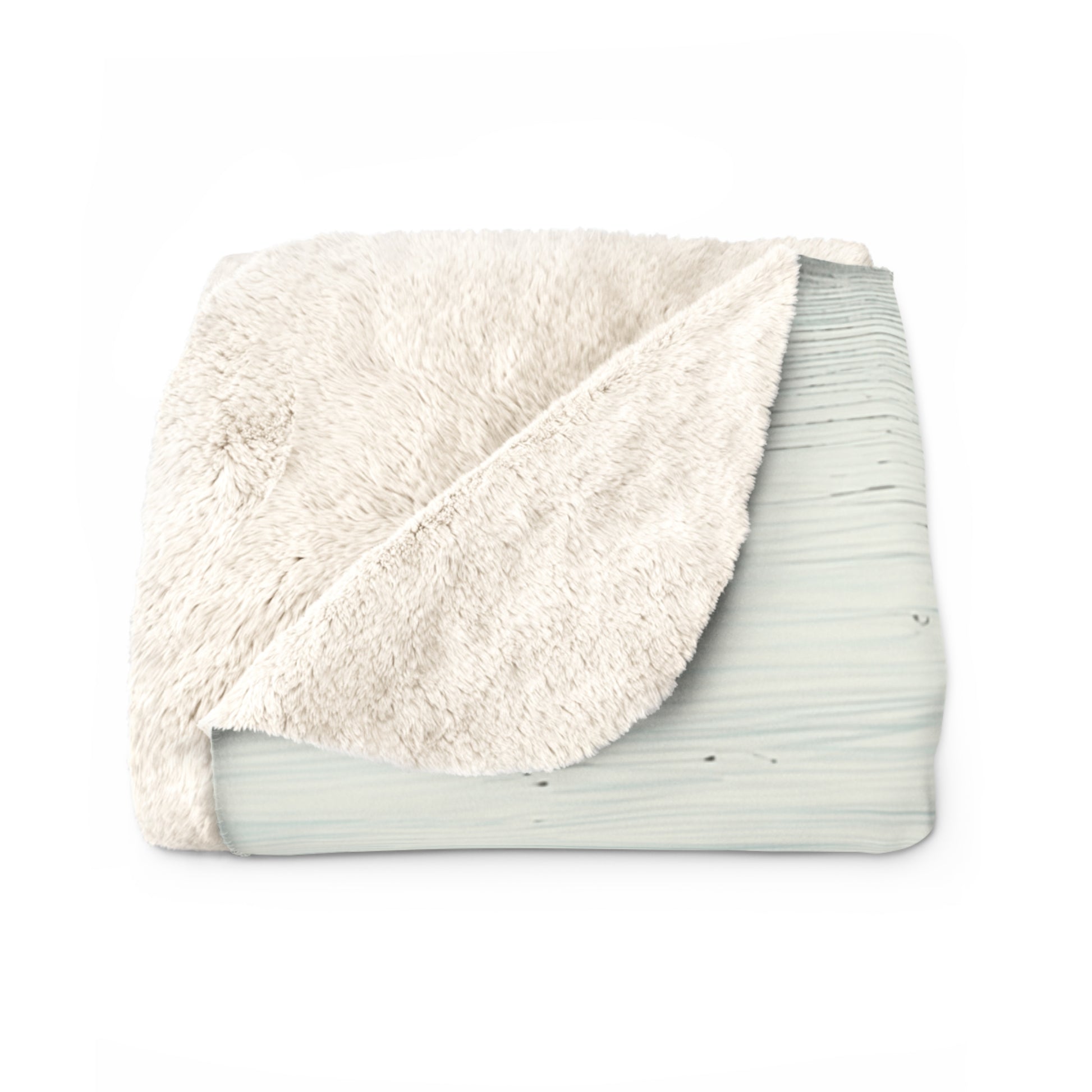 Ocean Reflection sherpa blanket — soft aqua water texture throw, spa home decor, relaxing gift, fleece blanket