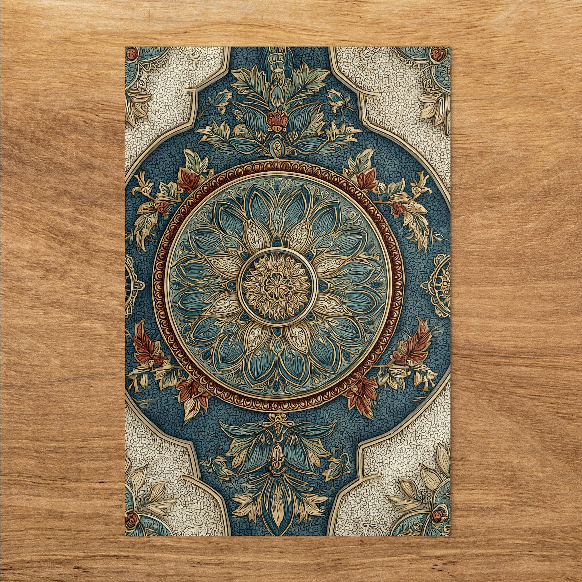Intricate Floral Pattern Design Rectangular Rug
