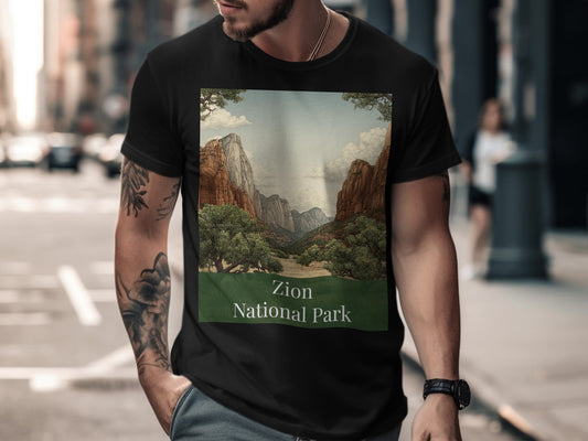 Zion National Park Scenic Artwork T-shirt