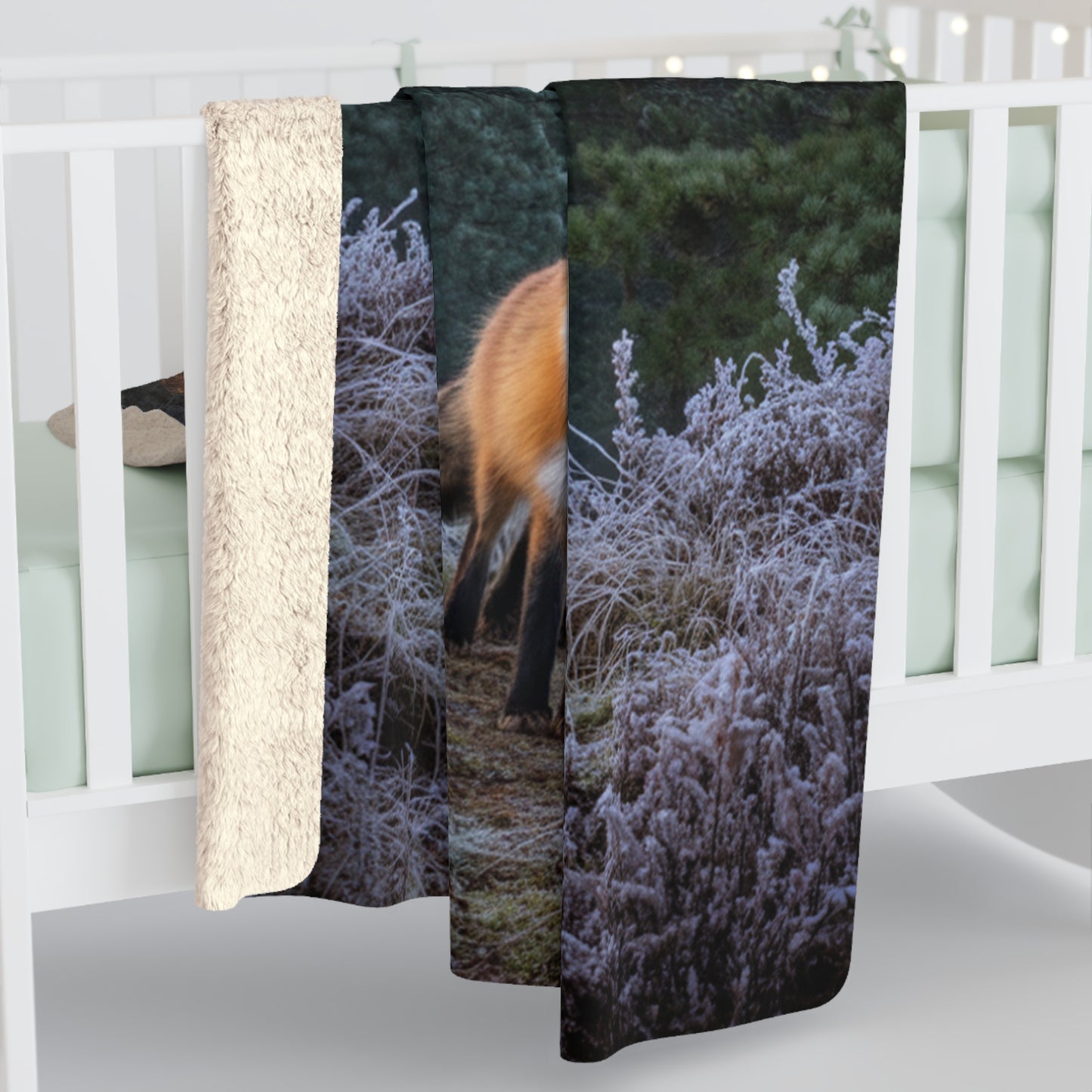 Bold Print Sherpa Blanket 60x80 | Statement Throw Blanket | Unique Home Gift