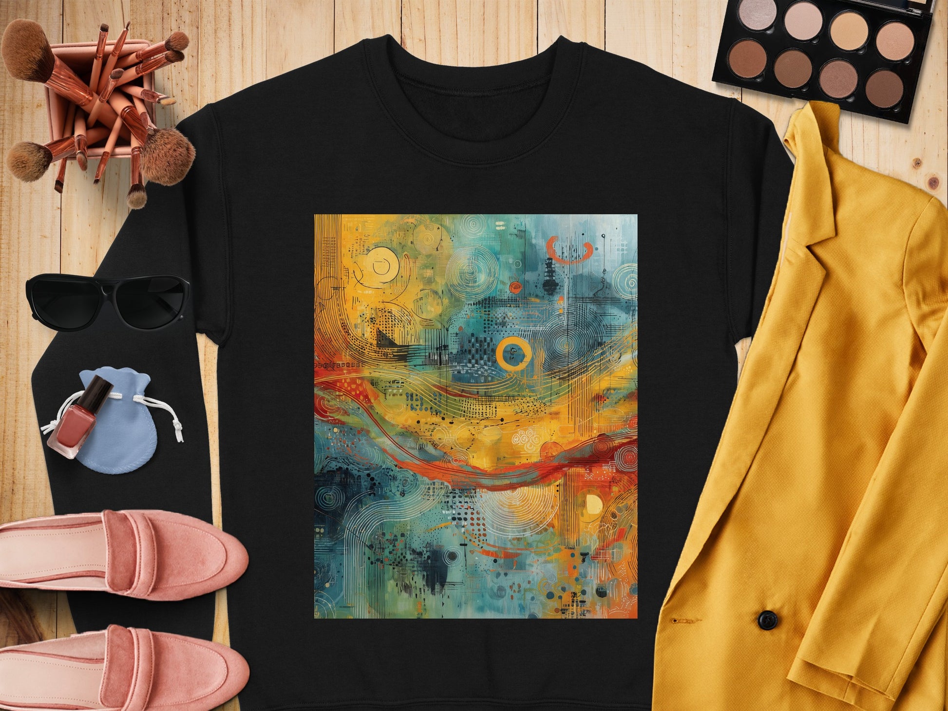 Modern Abstract Circles Lines Teal Orange Yellow Art product type
Abstract Art, Modern Design, Colorful Print, Graphic Sweatshirt, Artistic Pattern, Vibrant Colors, Unique Style, Circles Design, Lines Pattern, Teal Yellow Orange, Contemporary Art, Digital Print, Cool Design, Statement Piece, Artistic Sweatshirt, Abstract Graphic, Eye-catching Design, Colorful Artwork, Geometric Abstract, Abstract Modern