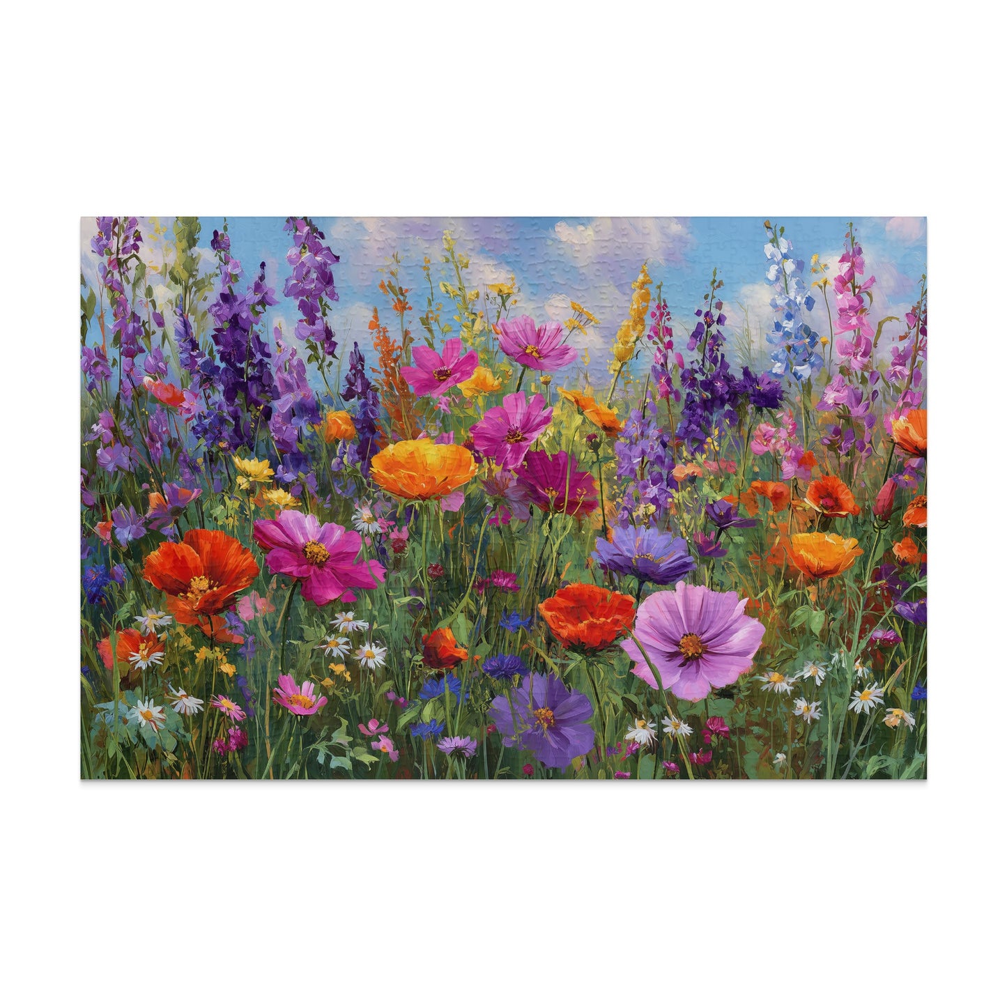 Vibrant Flower Meadow Landscape Painting product type