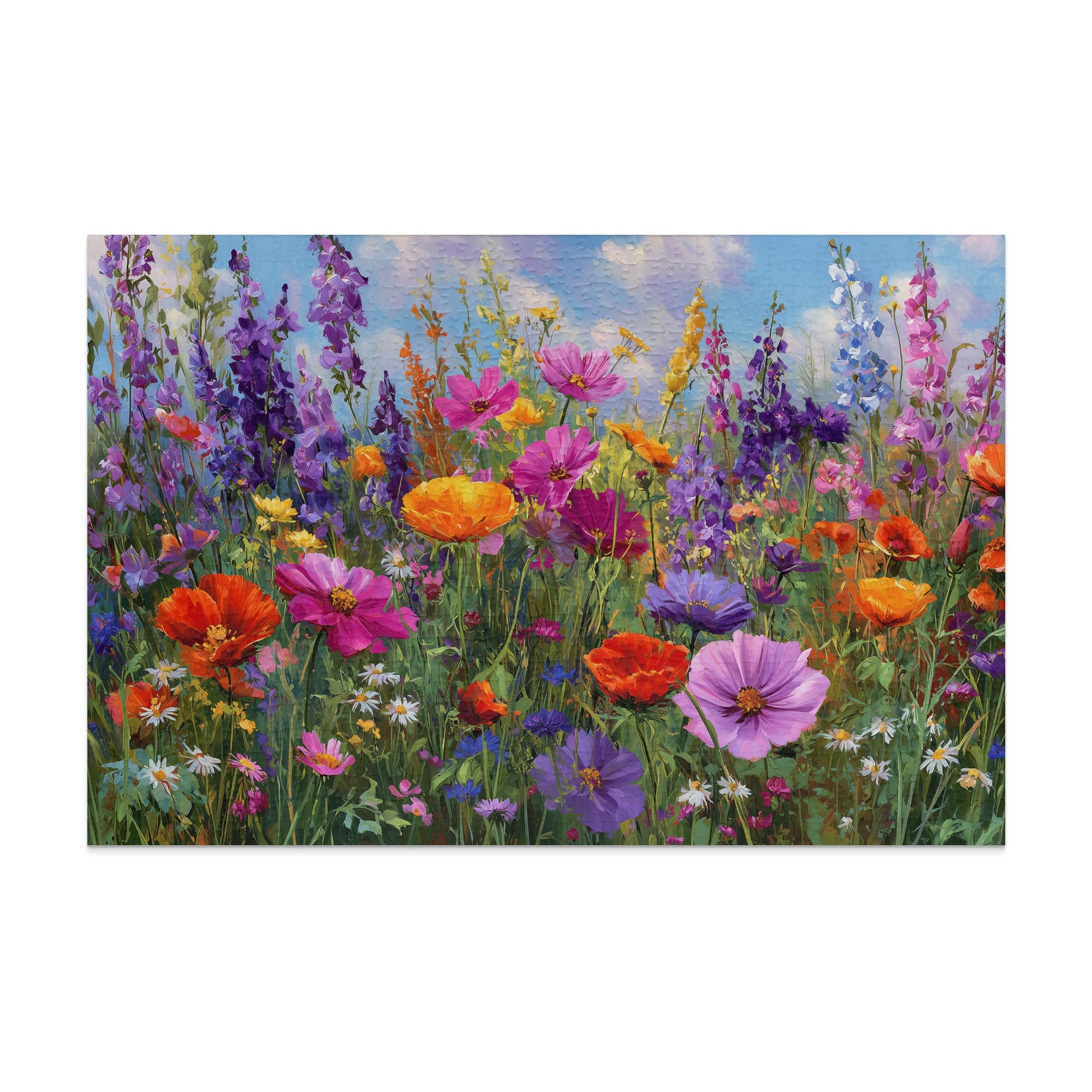 Vibrant Flower Meadow Landscape Painting product type