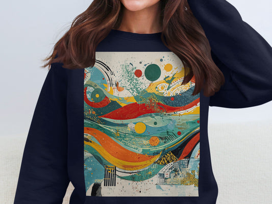 Artistic Vibrant Abstract Design Dynamic Circles Waves product type